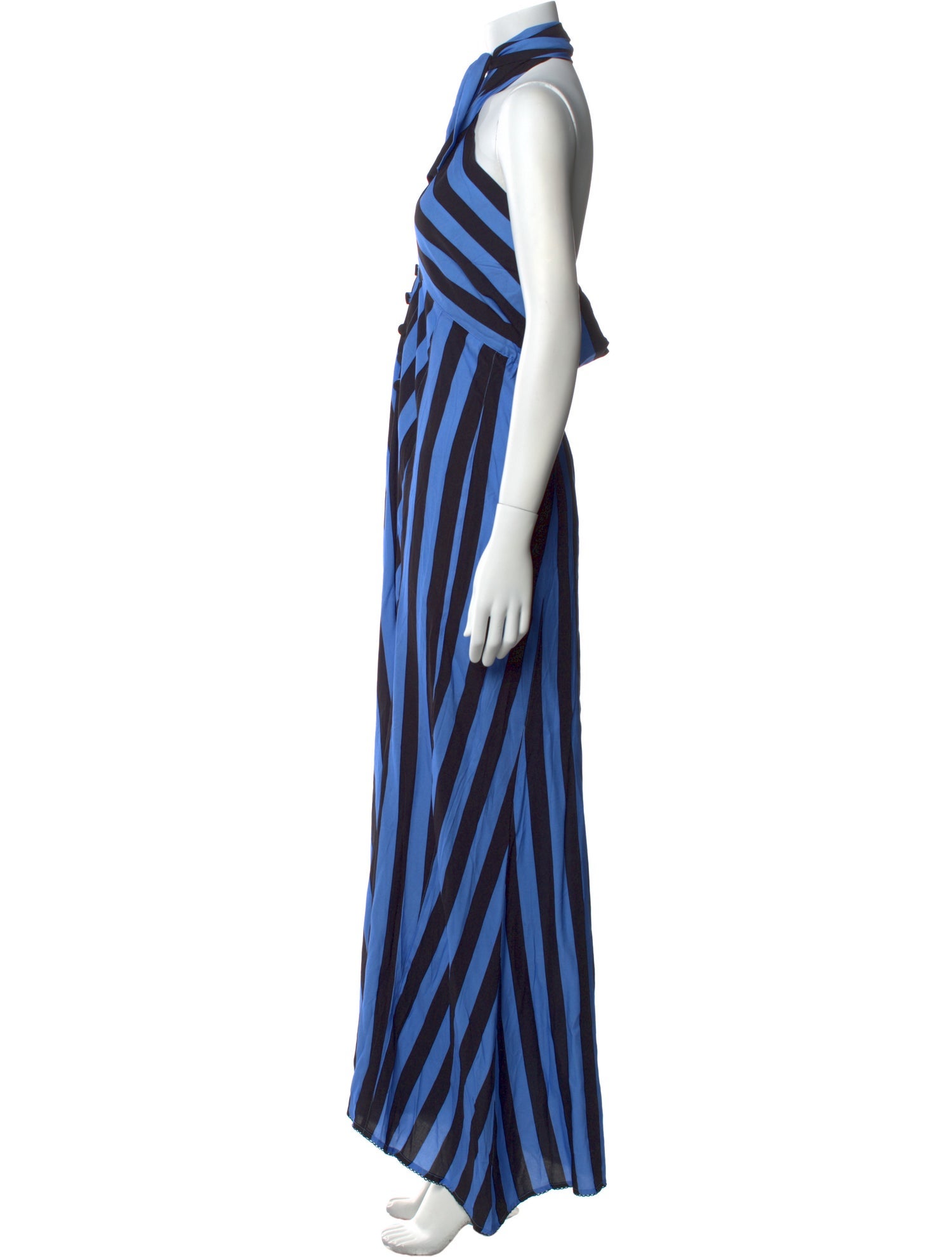 Agua Bendita Striped Long Dress