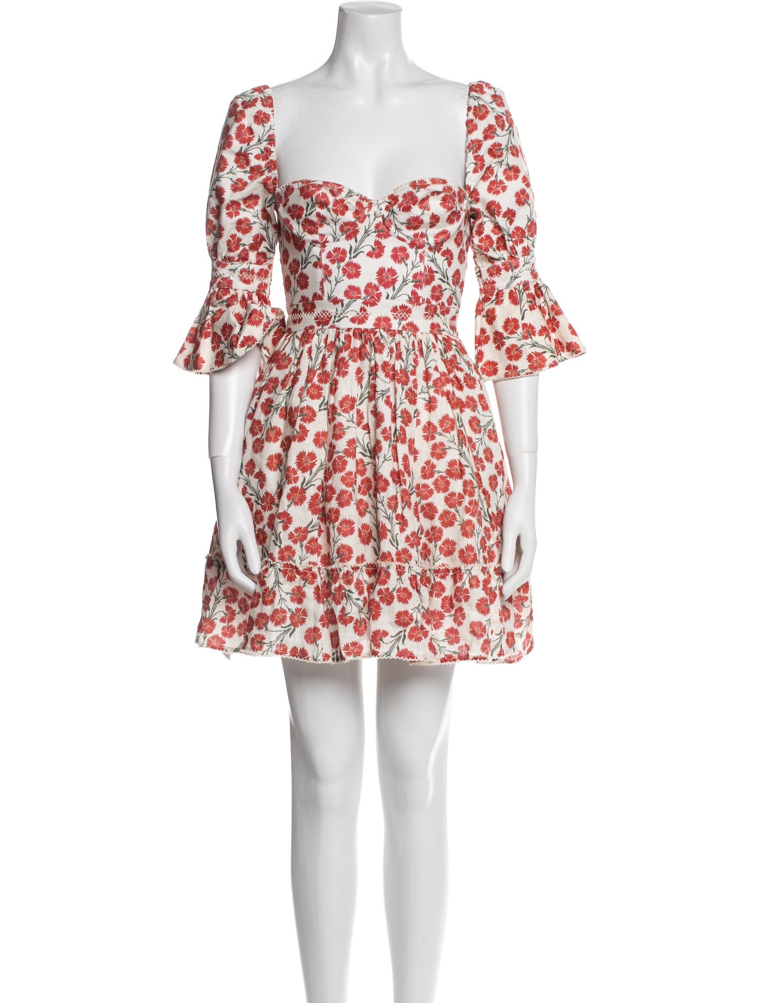 Agua Bendita Floral Print Mini Dress