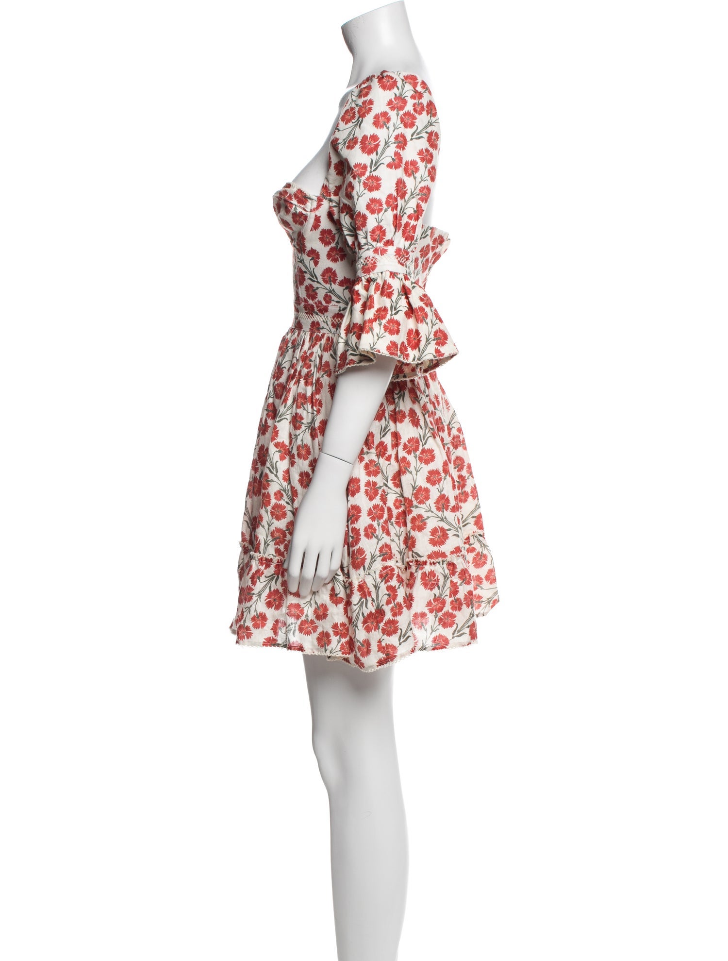 Agua Bendita Floral Print Mini Dress