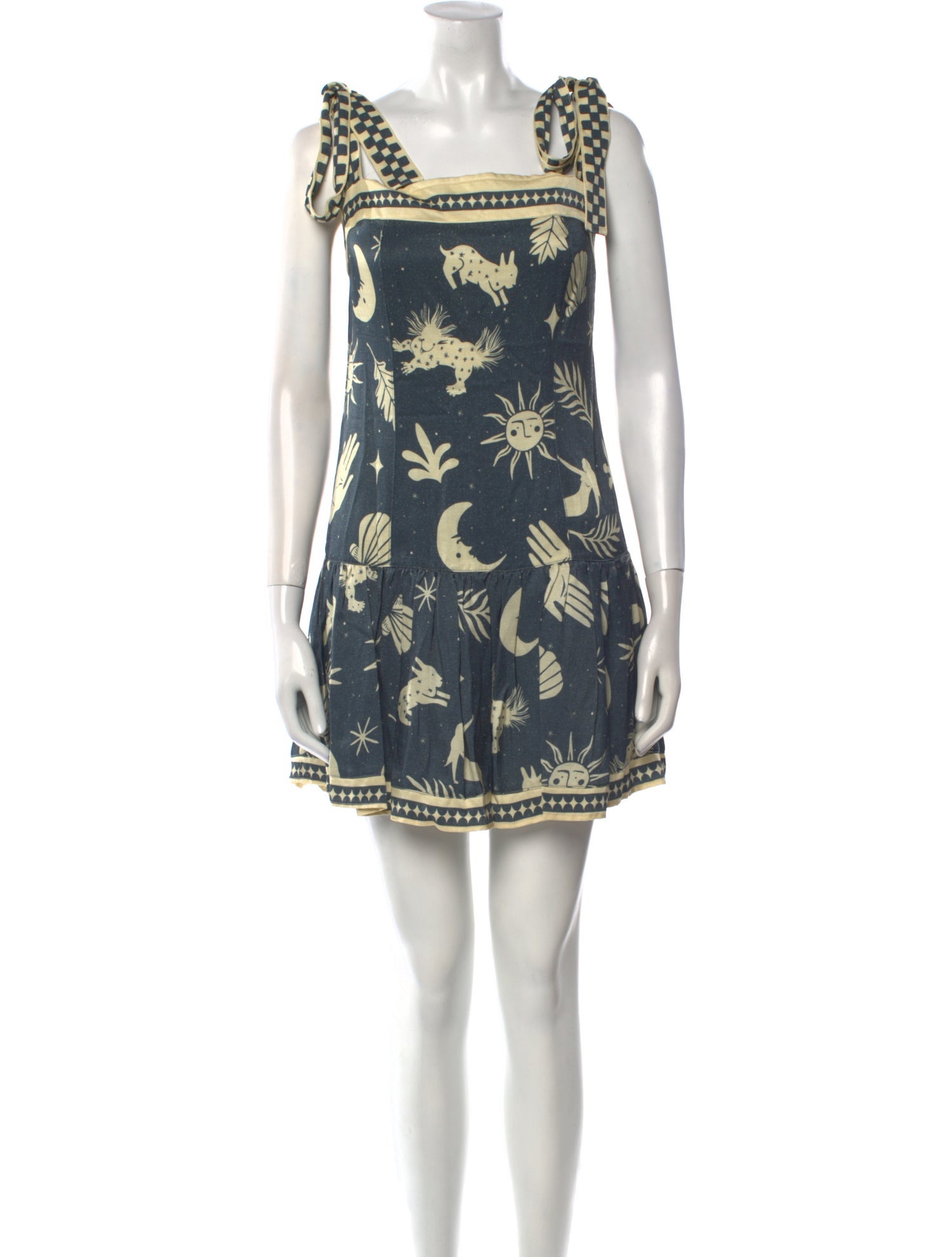 Agua Bendita Printed Mini Dress