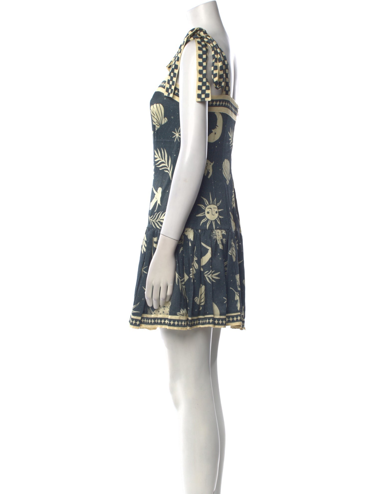 Agua Bendita Printed Mini Dress