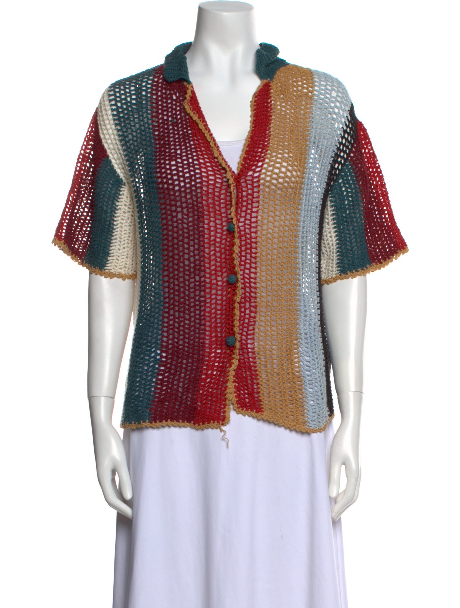 Agua Bendita Printed V-Neck Sweater