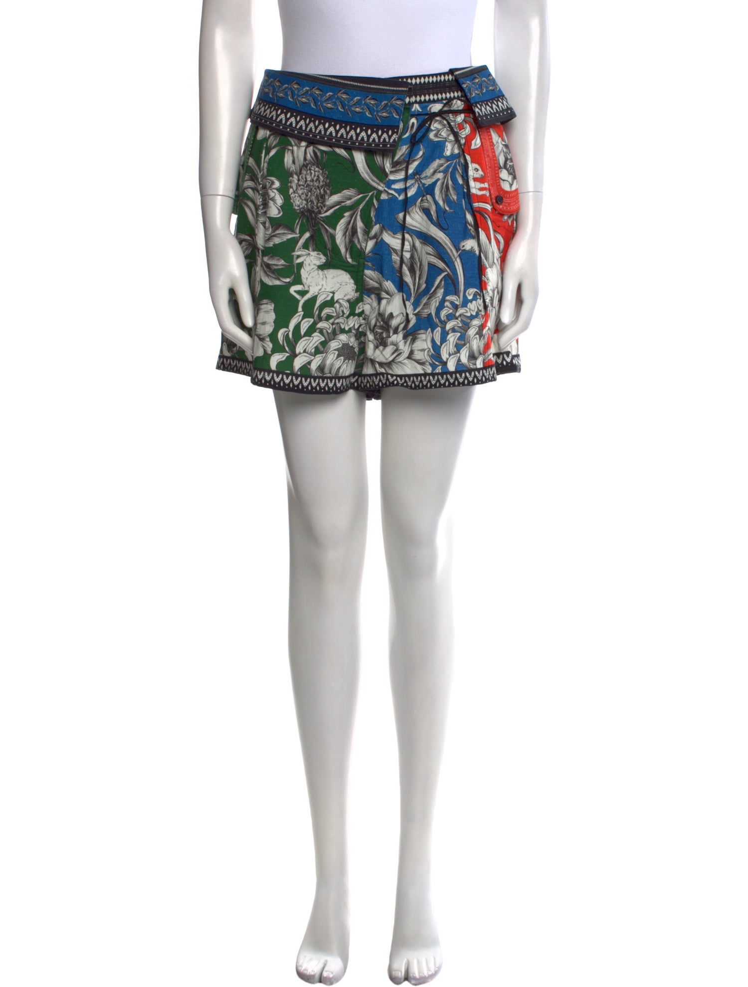 Agua Bendita Floral Print Mini Shorts