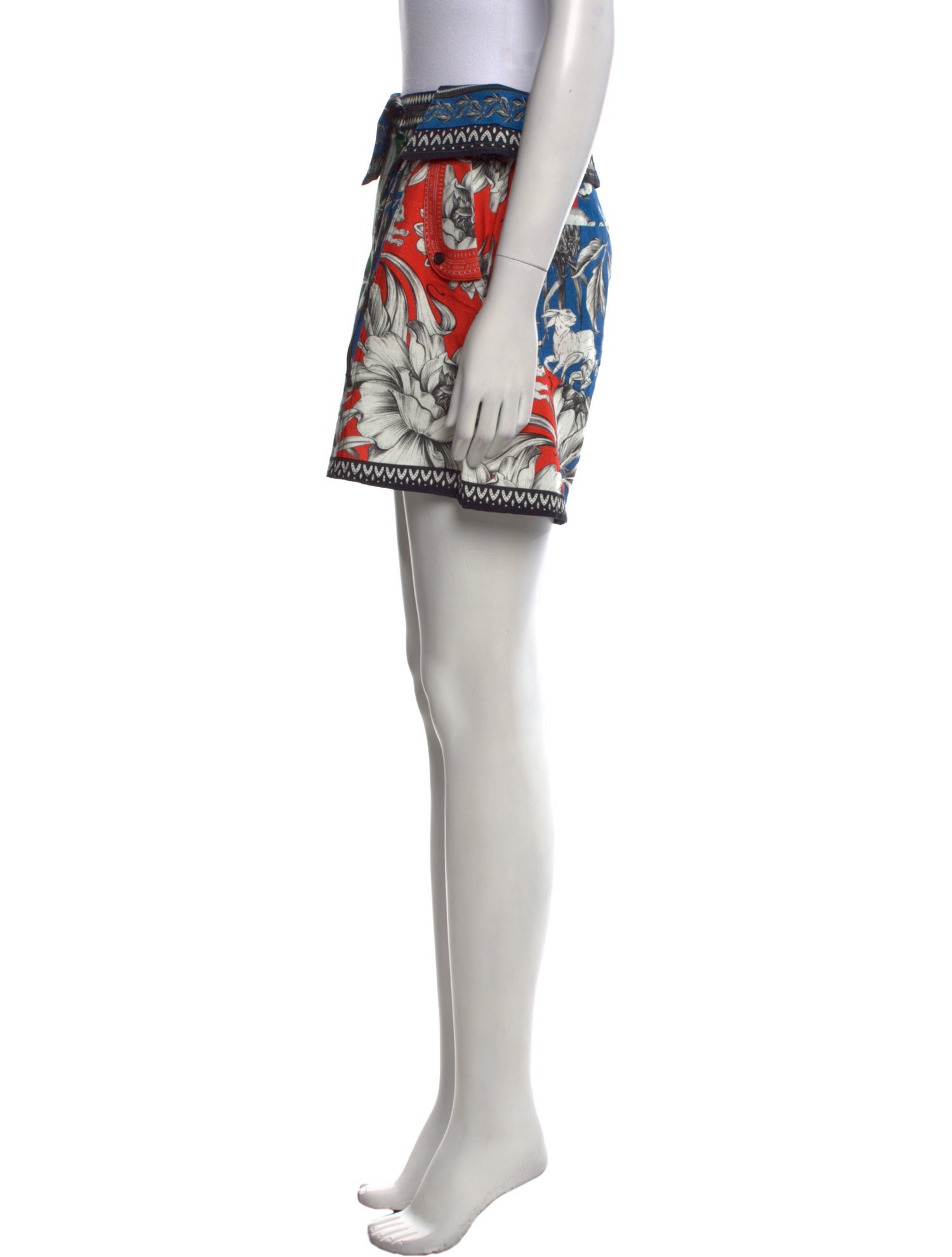 Agua Bendita Floral Print Mini Shorts