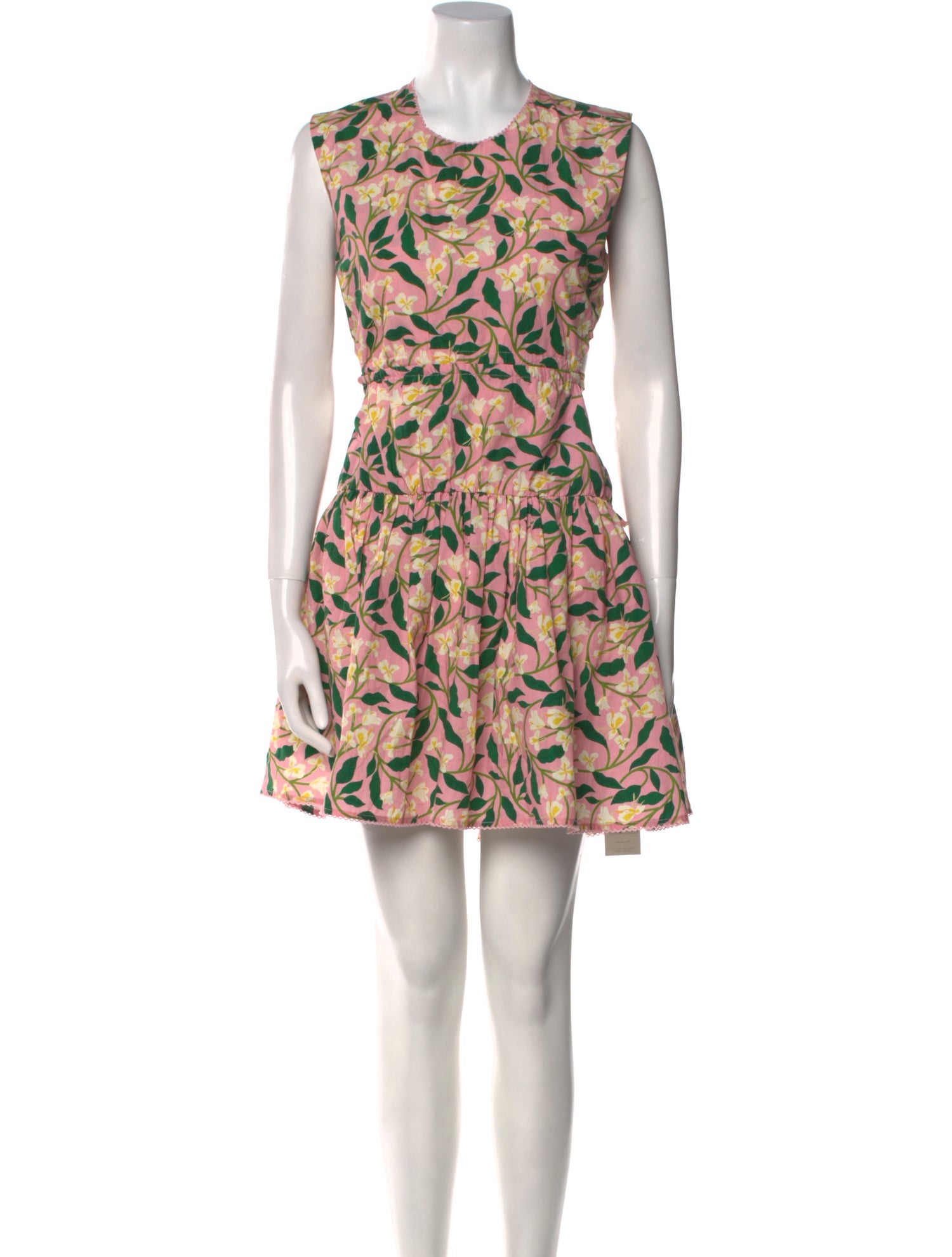 Agua Bendita Floral Print Knee-Length Dress