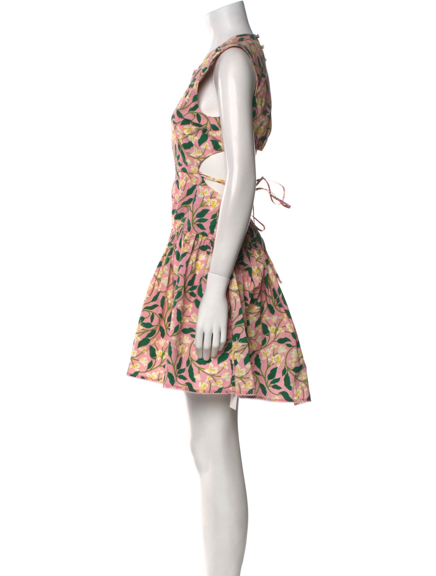 Agua Bendita Floral Print Knee-Length Dress