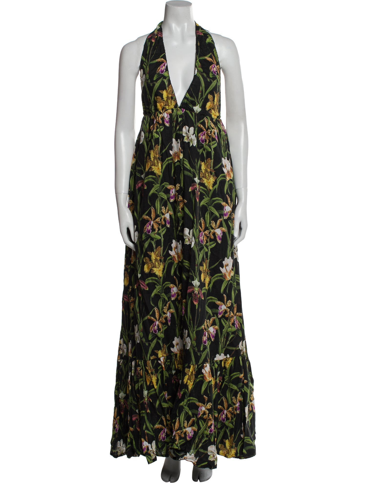 Agua Bendita Linen Long Dress