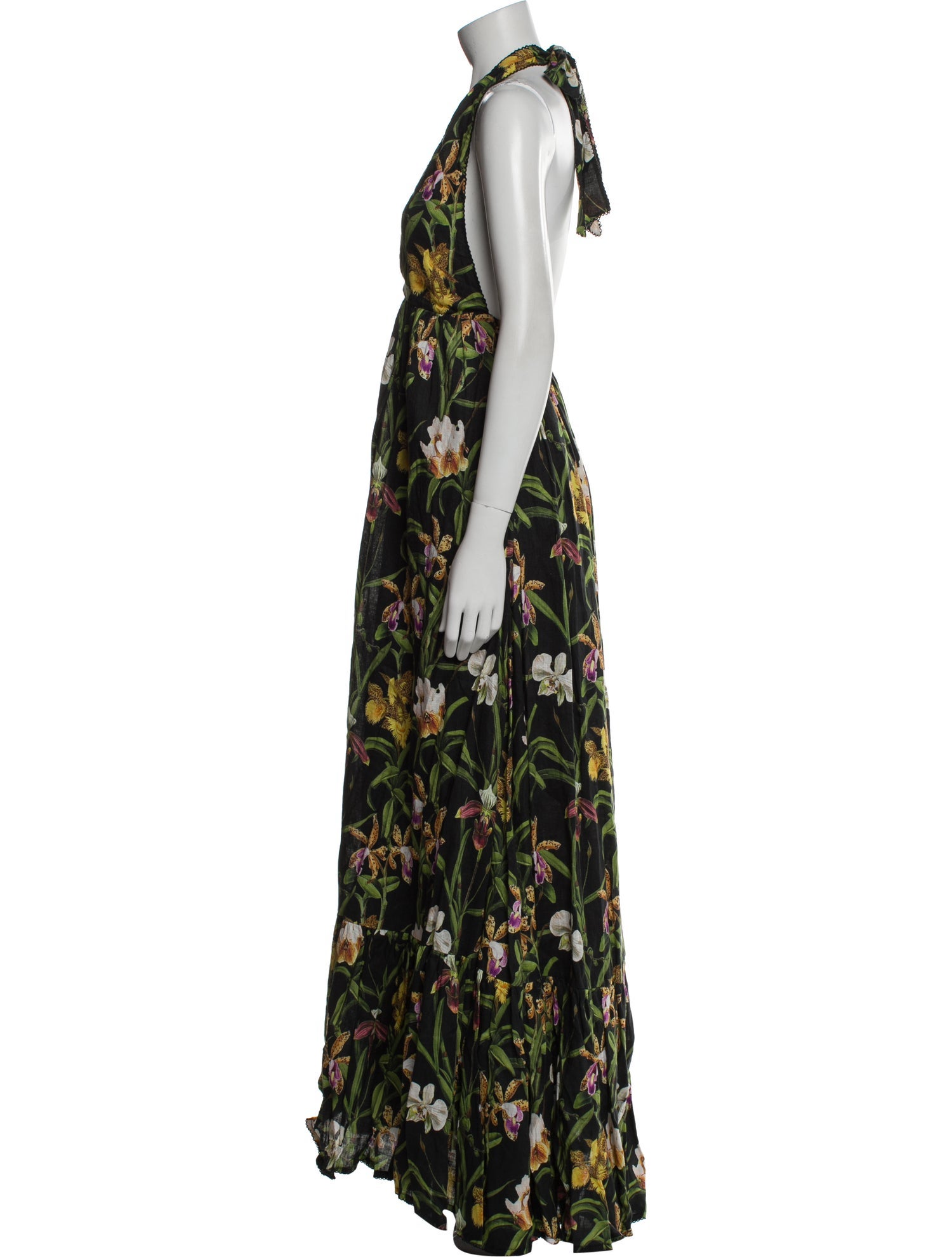 Agua Bendita Linen Long Dress