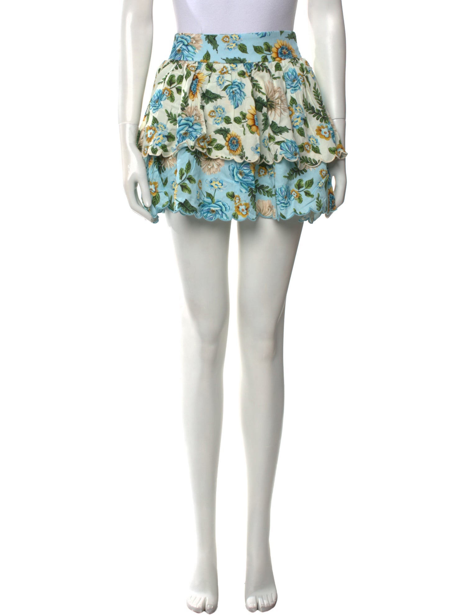 Agua Bendita Floral Print Mini Skirt