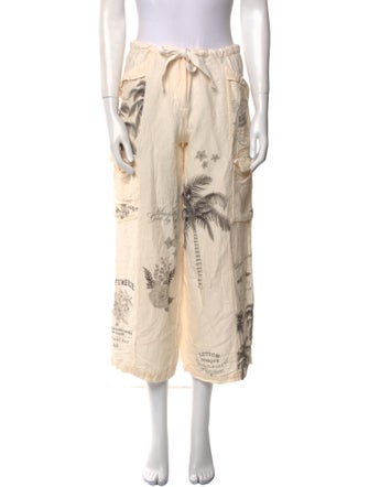 Agua Bendita Graphic Print Wide Leg Pants