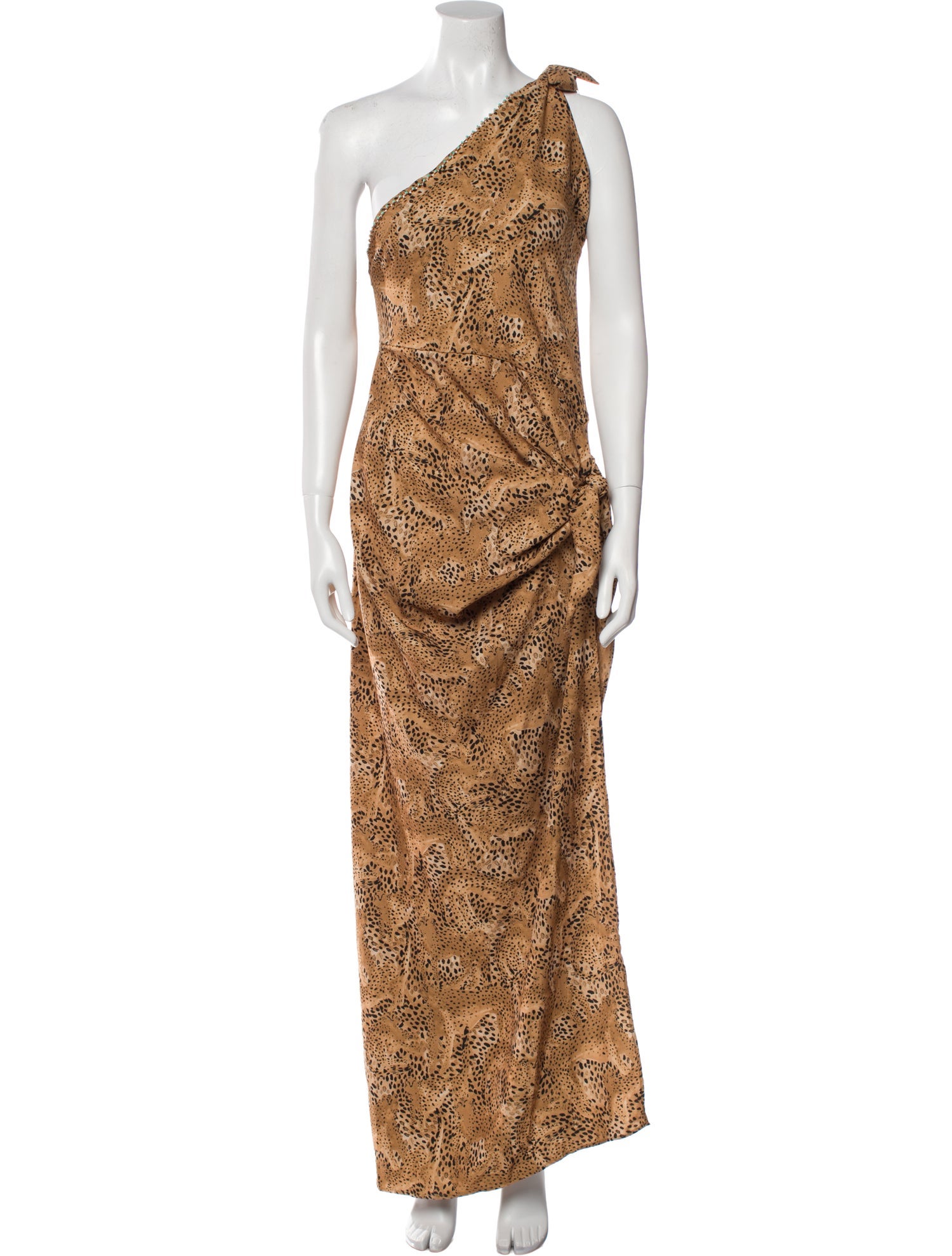 Agua Bendita Animal Print Long Dress