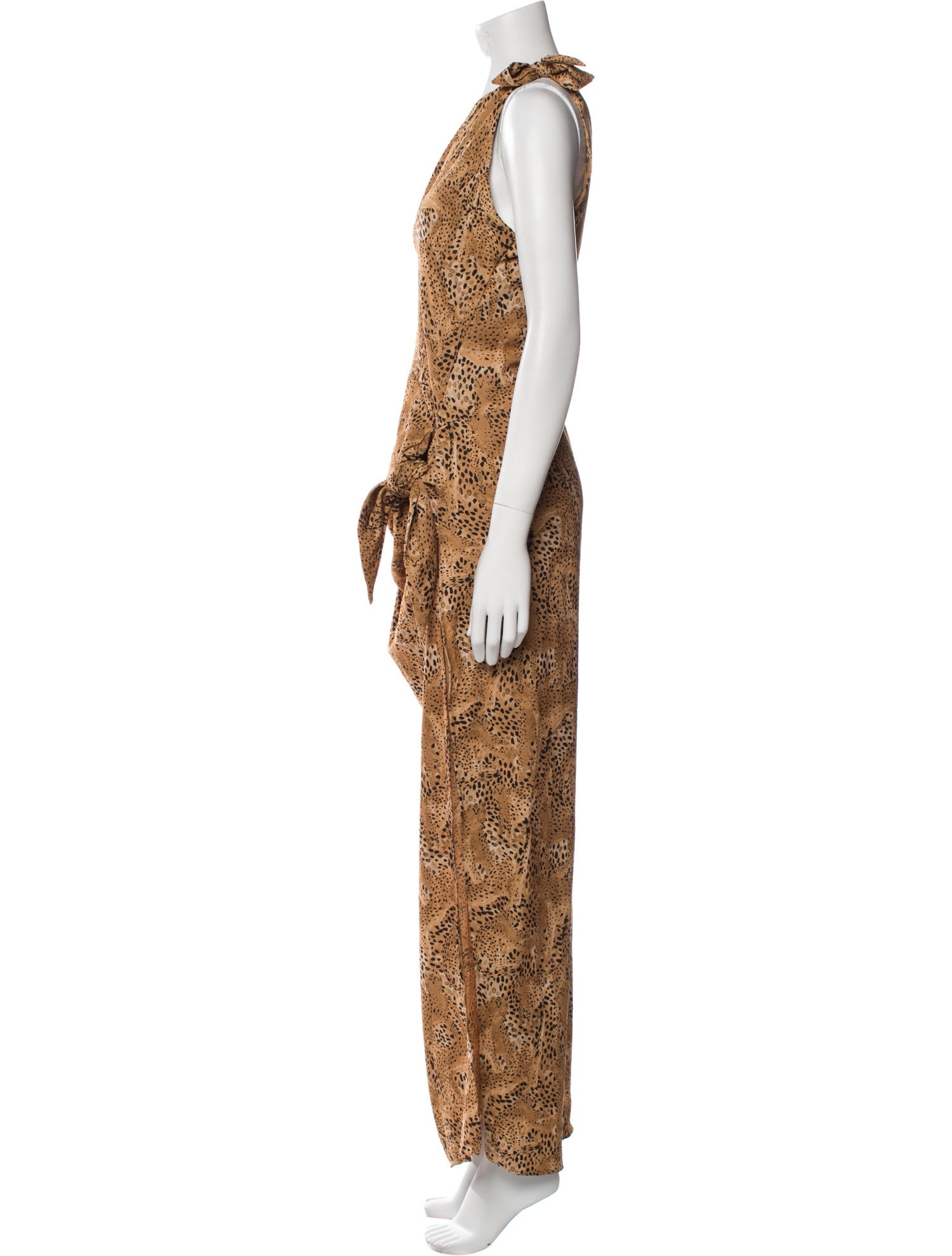 Agua Bendita Animal Print Long Dress