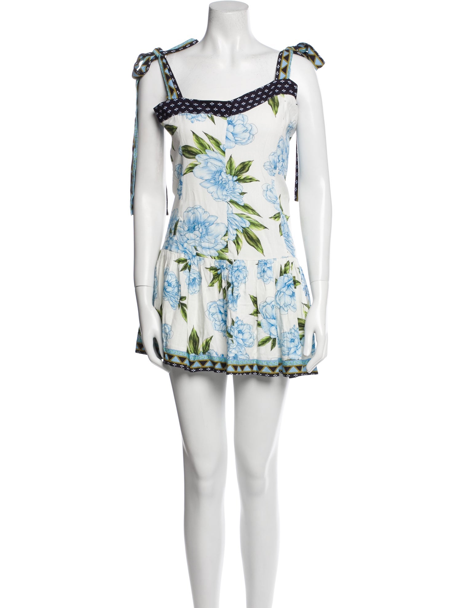 Agua Bendita Floral Print Mini Dress