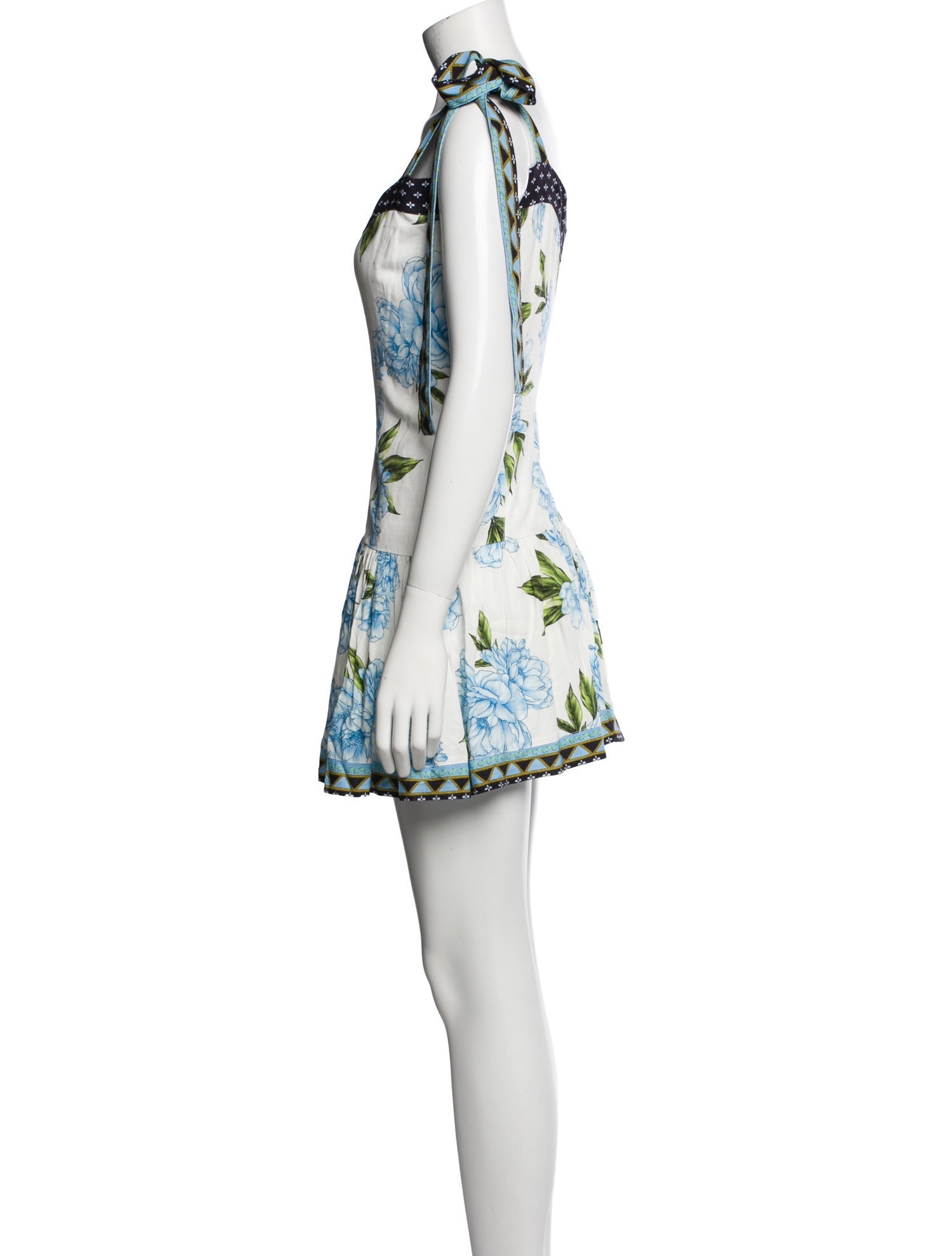 Agua Bendita Floral Print Mini Dress