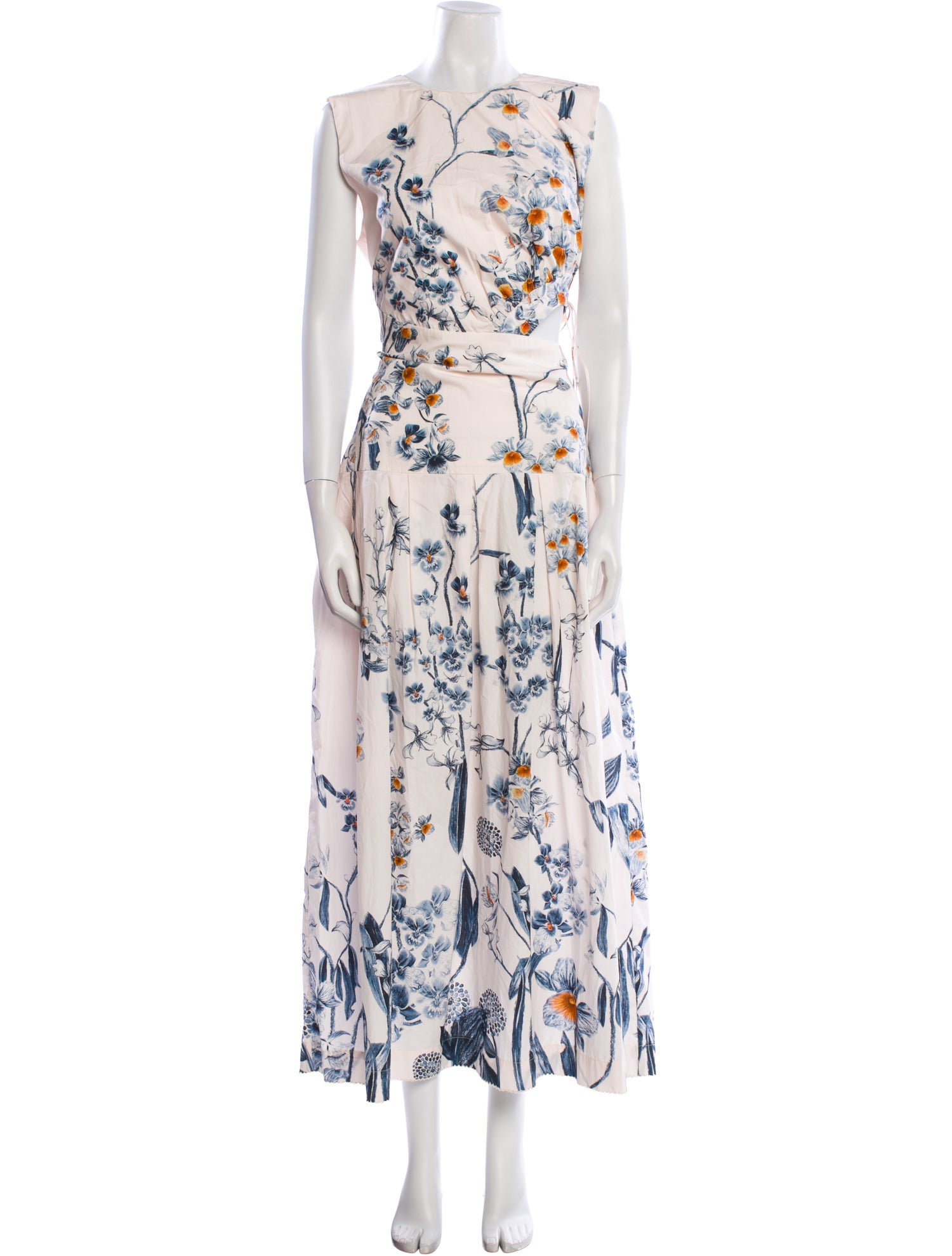 Agua Bendita Floral Print Long Dress