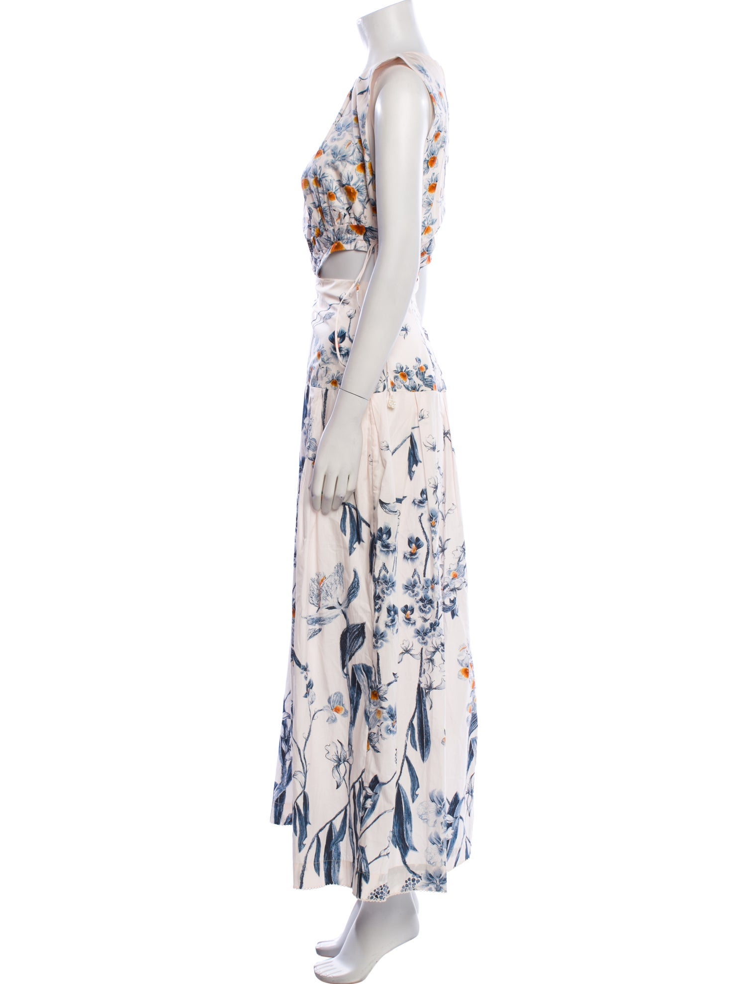 Agua Bendita Floral Print Long Dress
