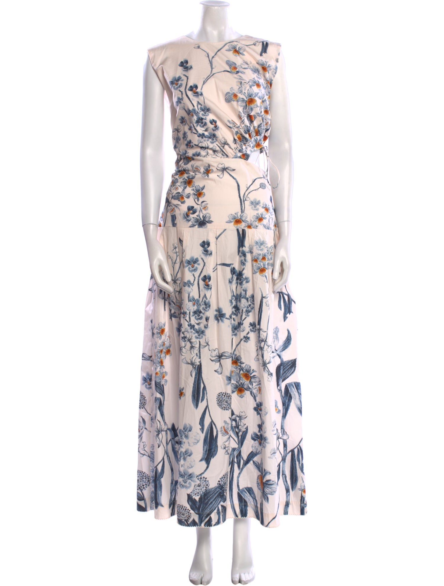 Agua Bendita Floral Print Long Dress