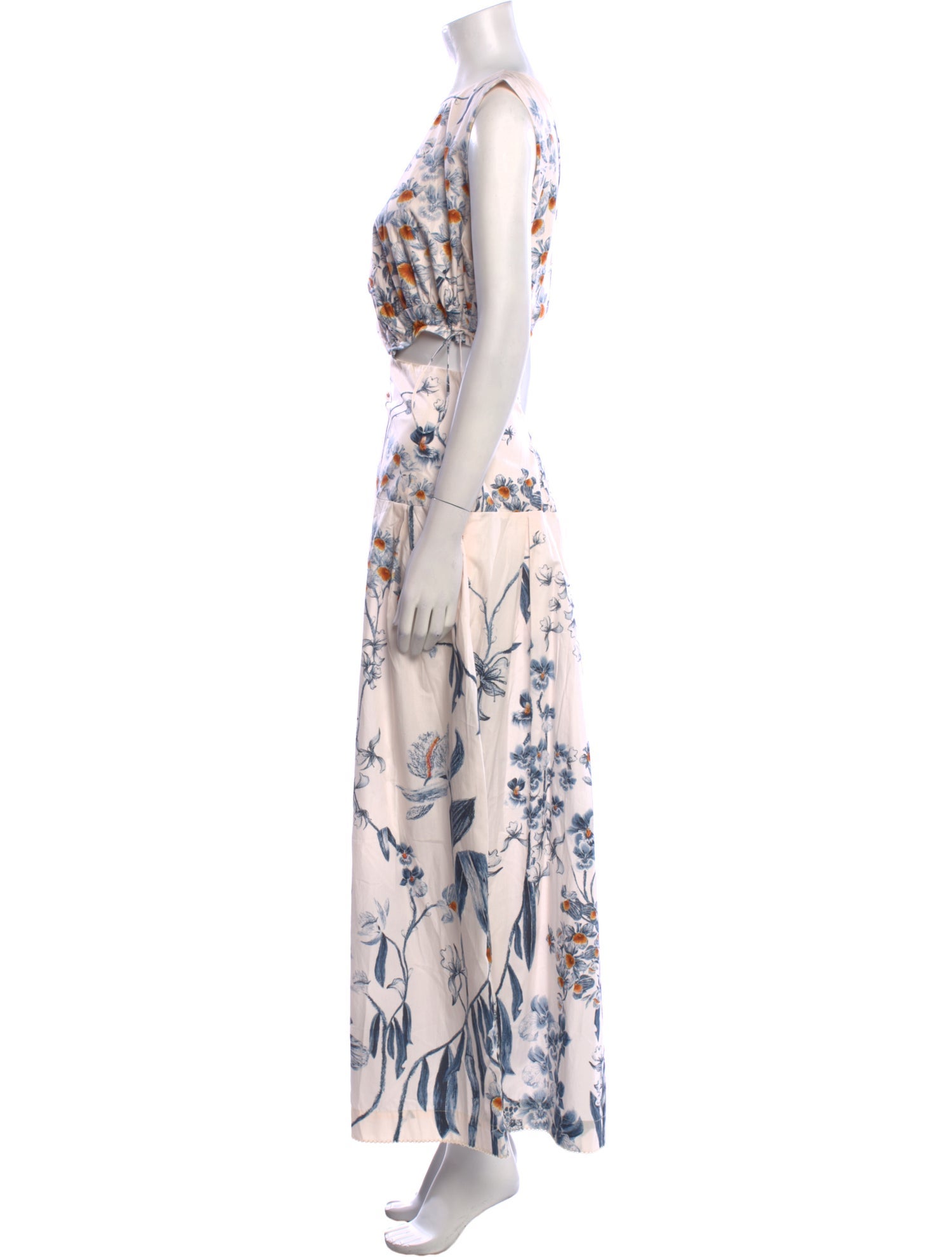 Agua Bendita Floral Print Long Dress