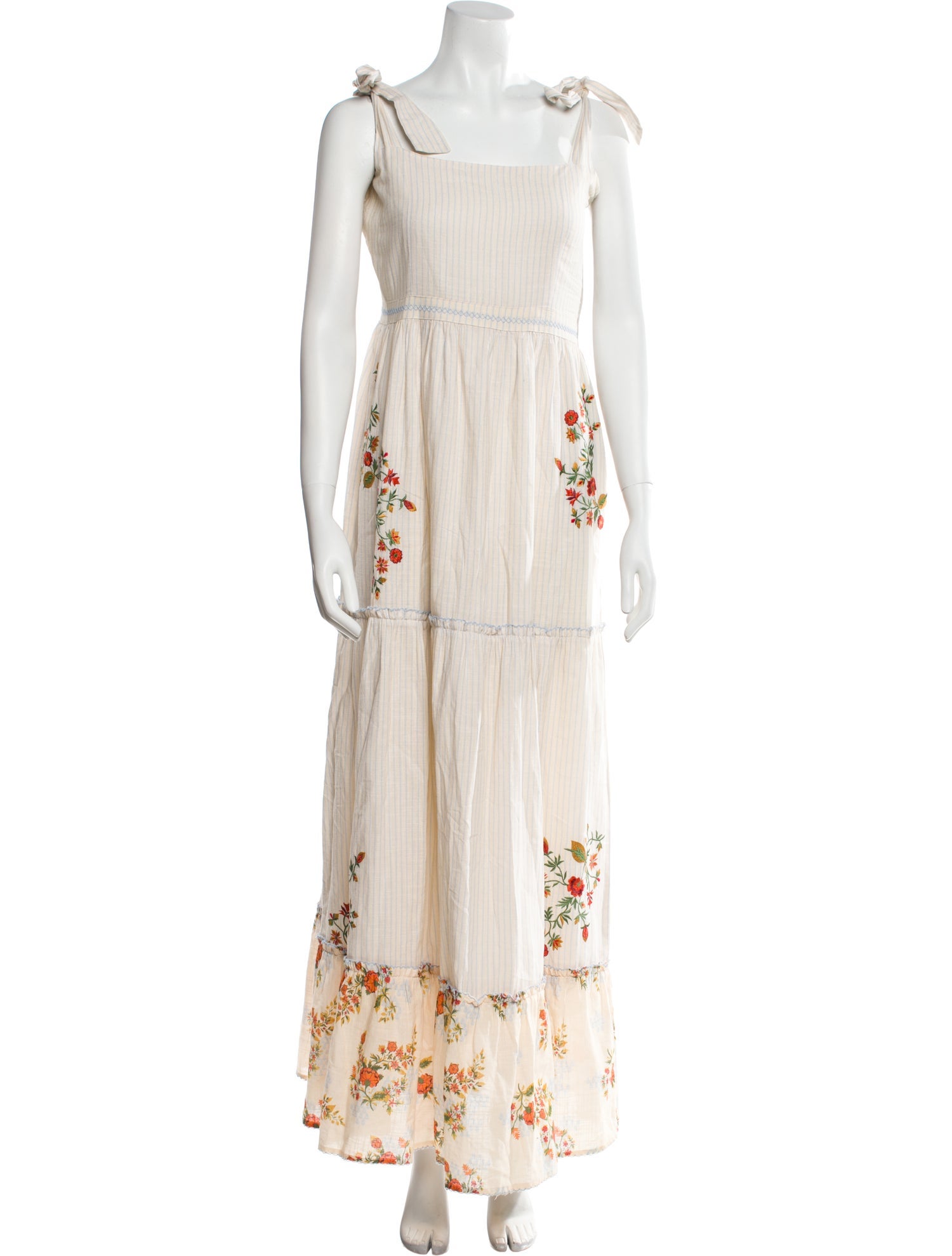 Agua Bendita Floral Print Long Dress