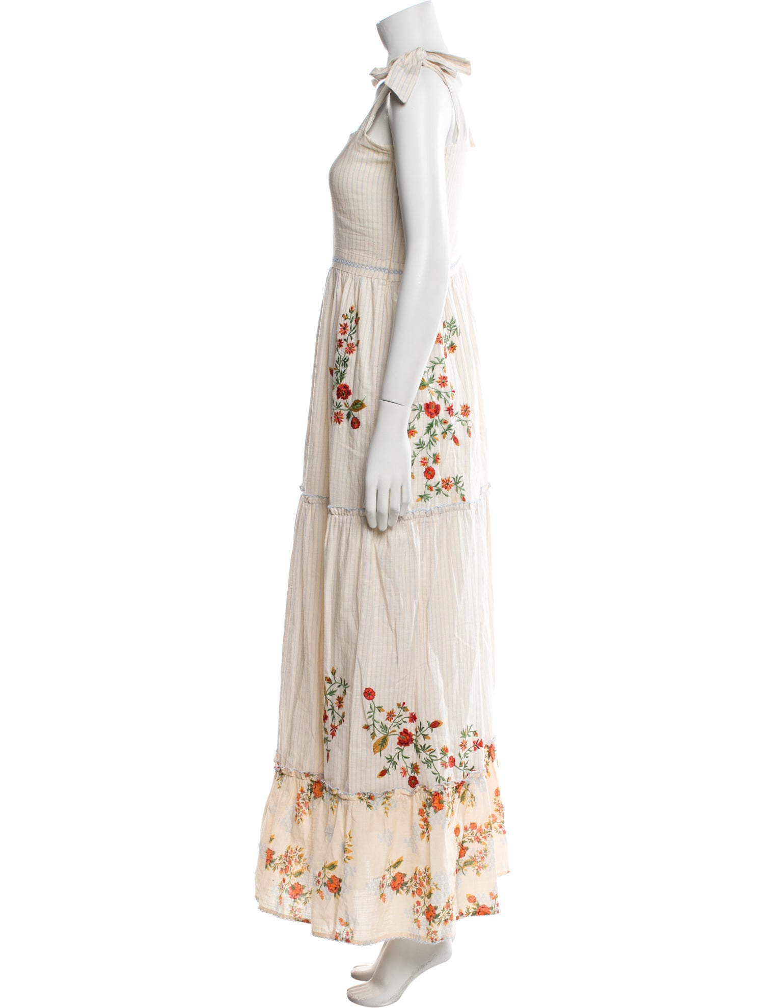 Agua Bendita Floral Print Long Dress