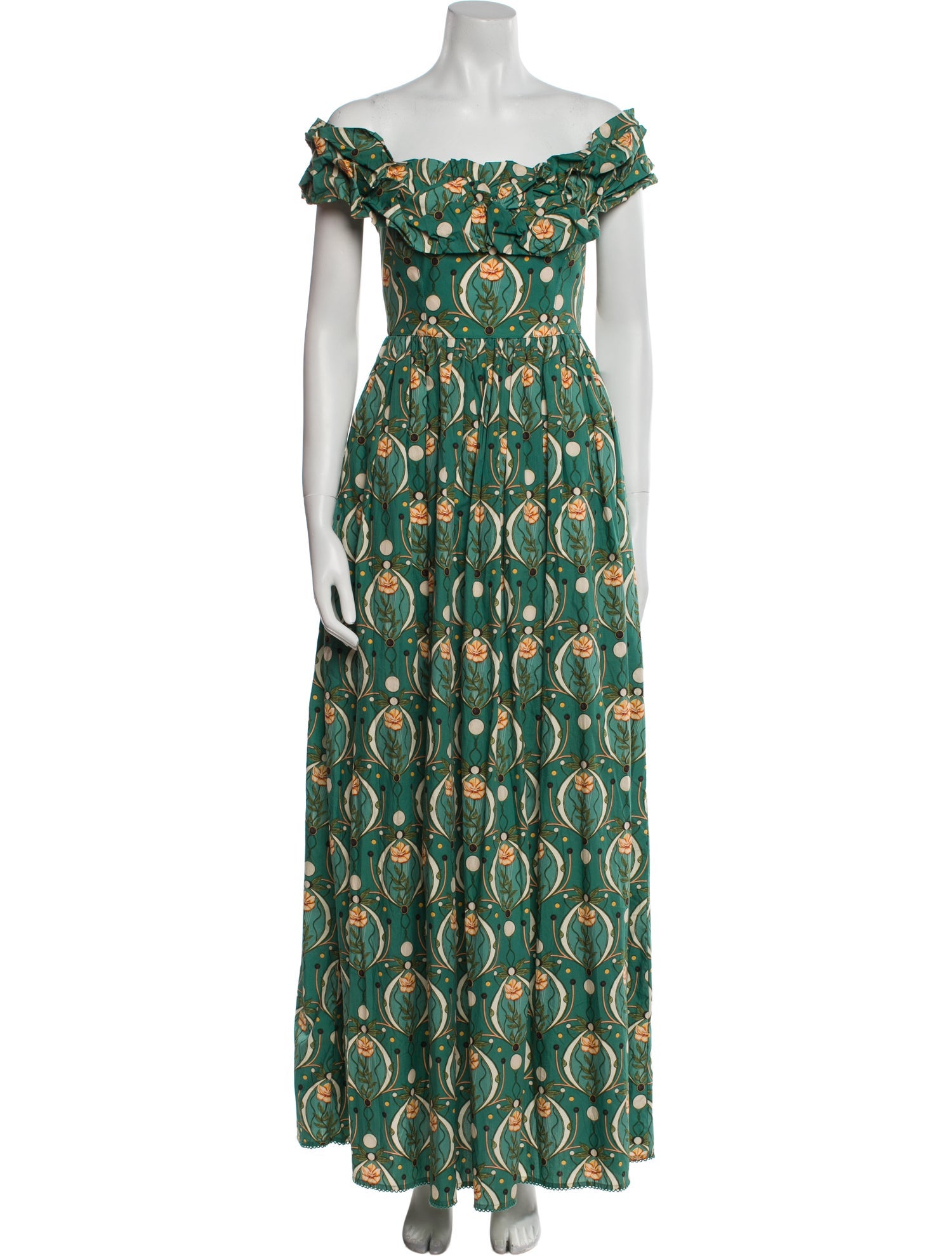 Agua Bendita Printed Long Dress