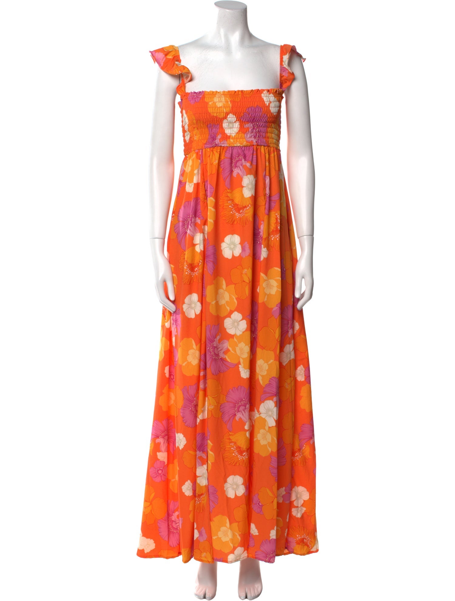 Agua Bendita Floral Print Long Dress w/ Tags
