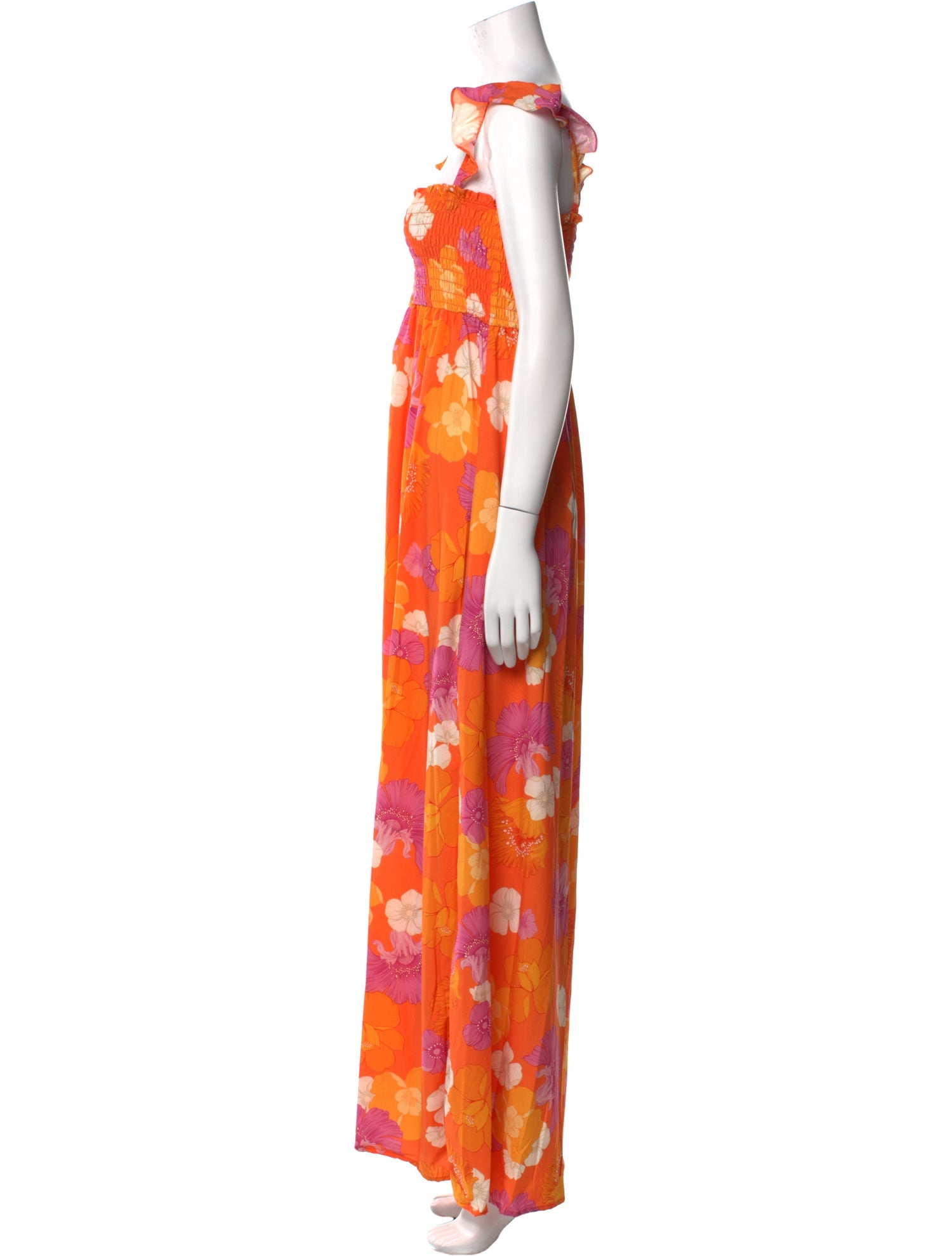 Agua Bendita Floral Print Long Dress w/ Tags