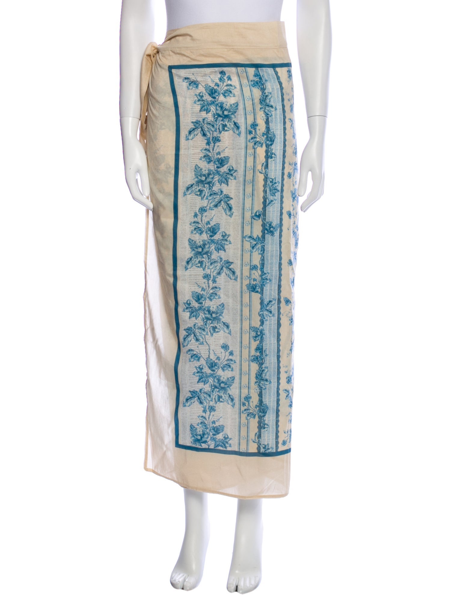 Agua Bendita Floral Print Long Skirt