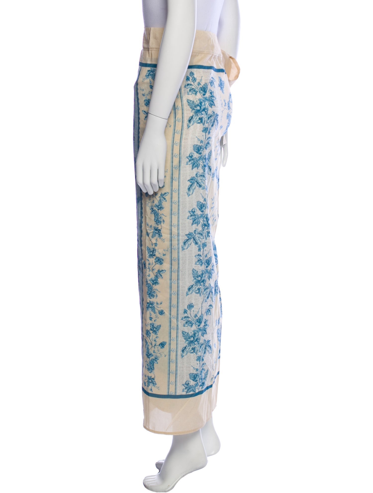 Agua Bendita Floral Print Long Skirt