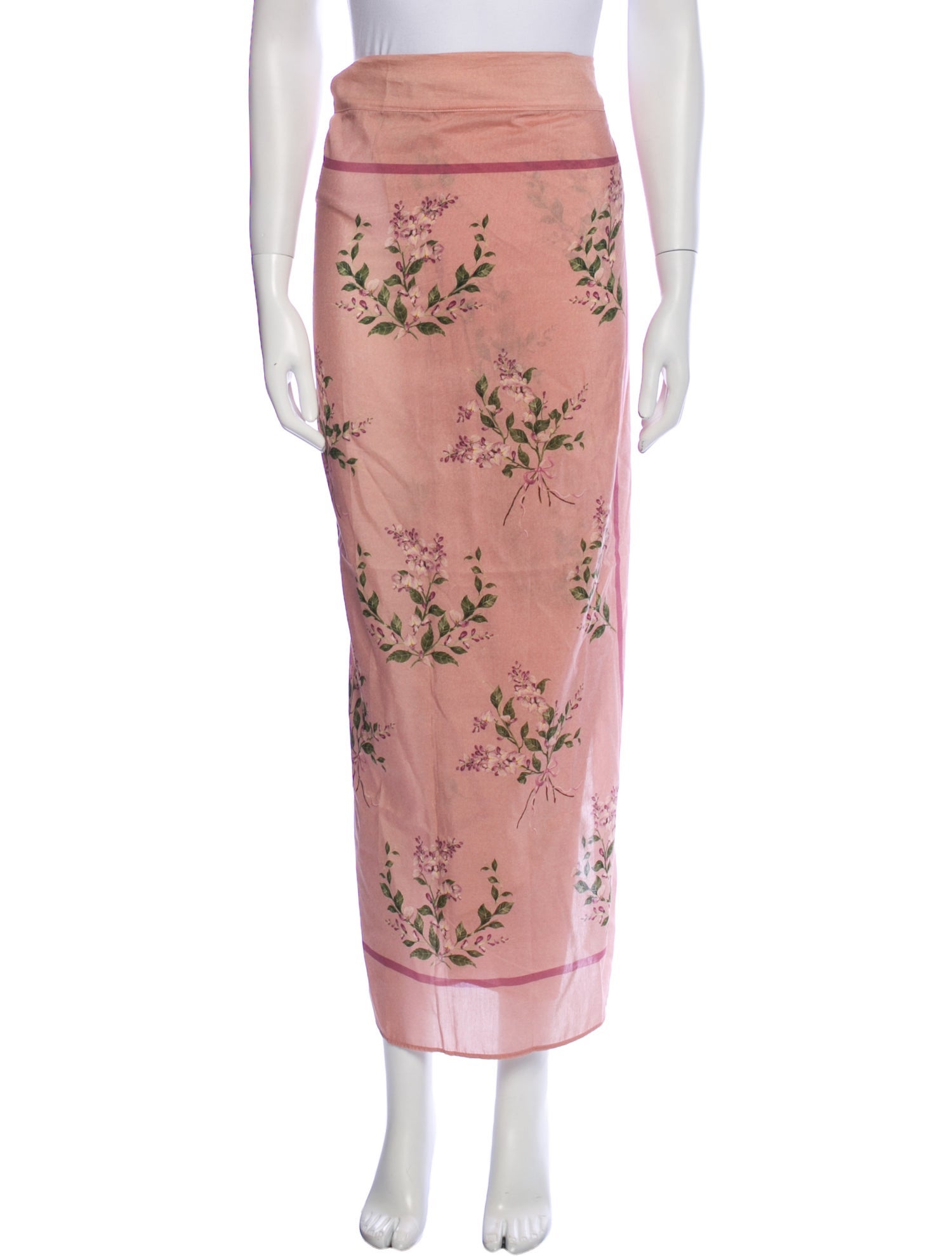 Agua Bendita Floral Print Long Skirt