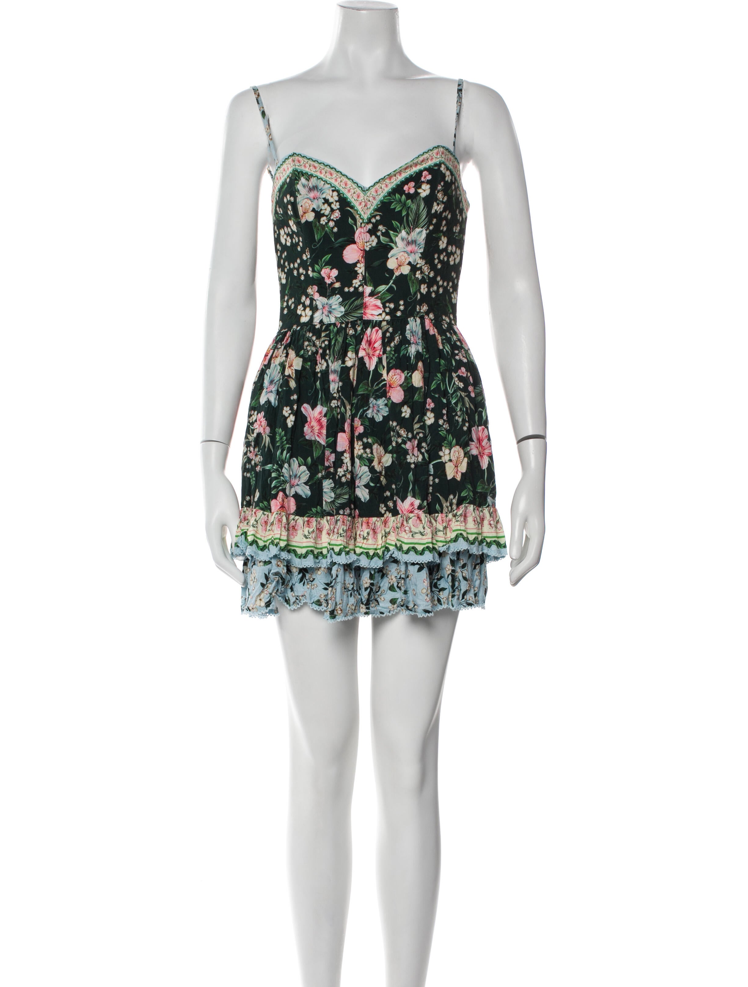 Agua Bendita Floral Print Mini Dress