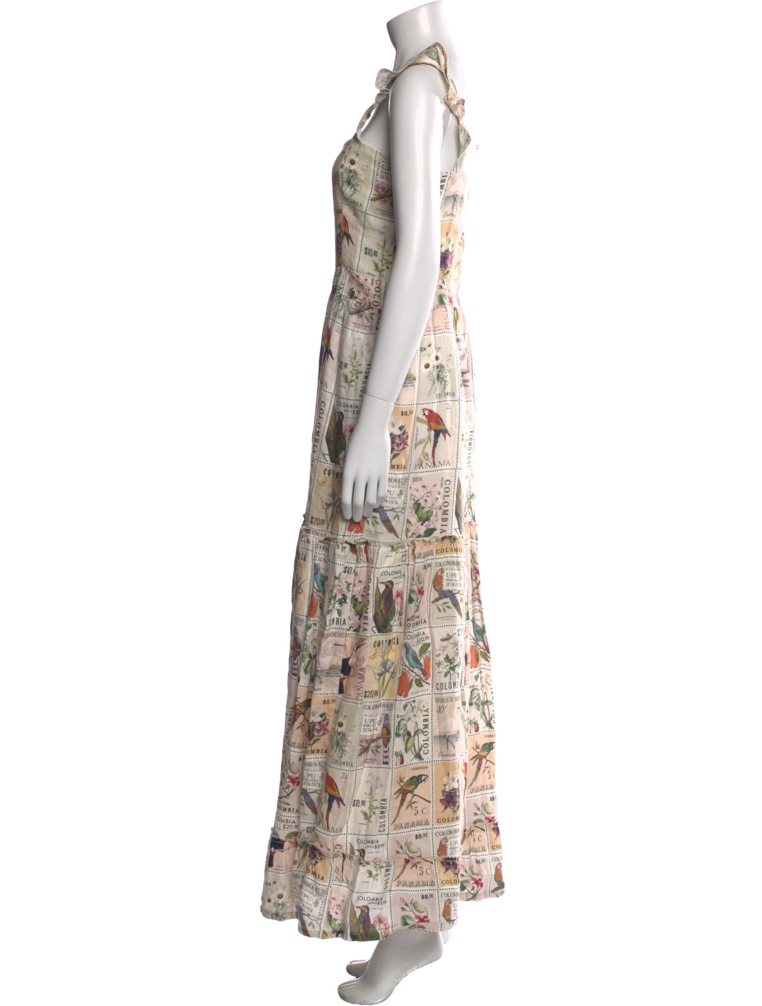 Agua Bendita Linen Long Dress