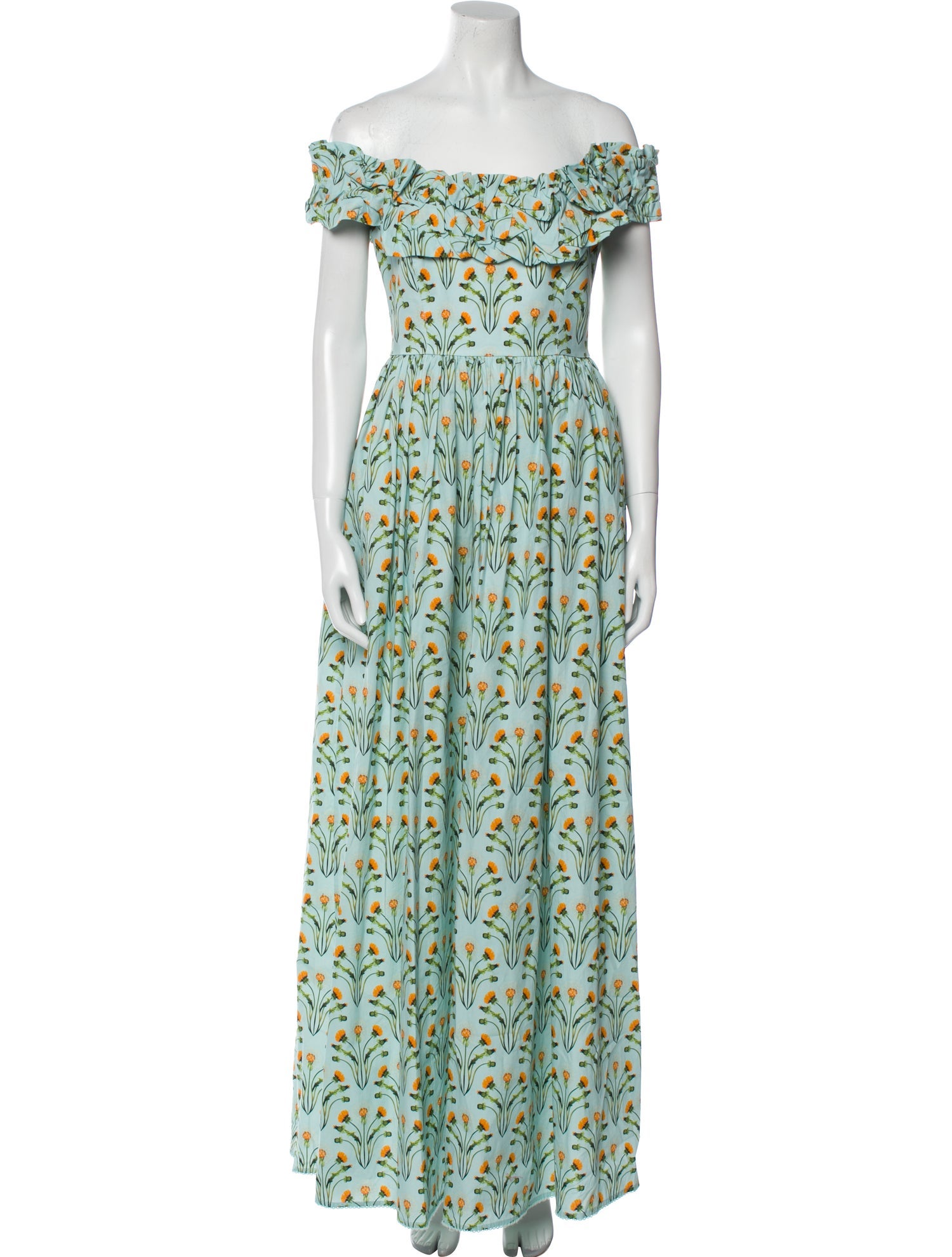 Agua Bendita Floral Print Long Dress