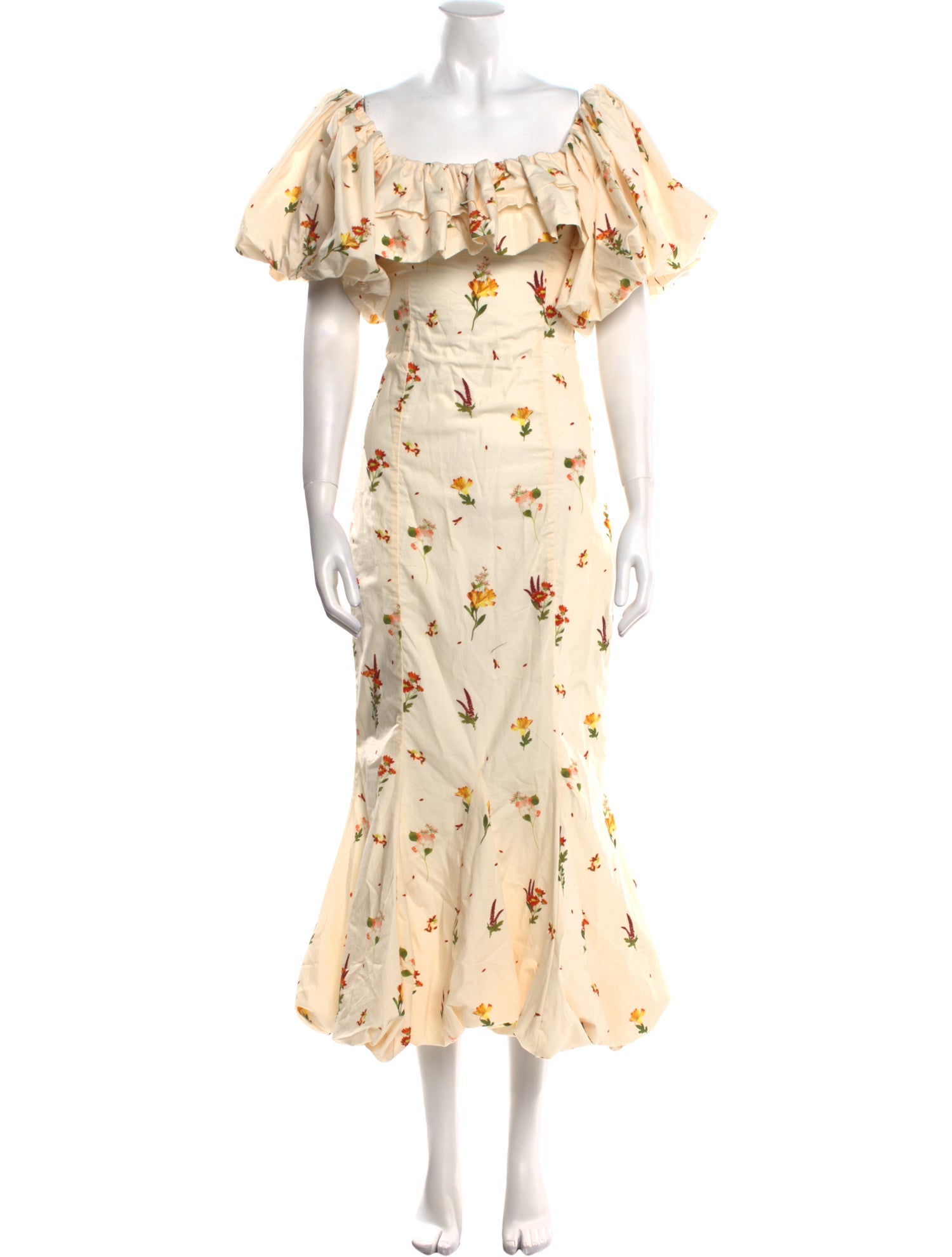 Agua Bendita Floral Print Long Dress