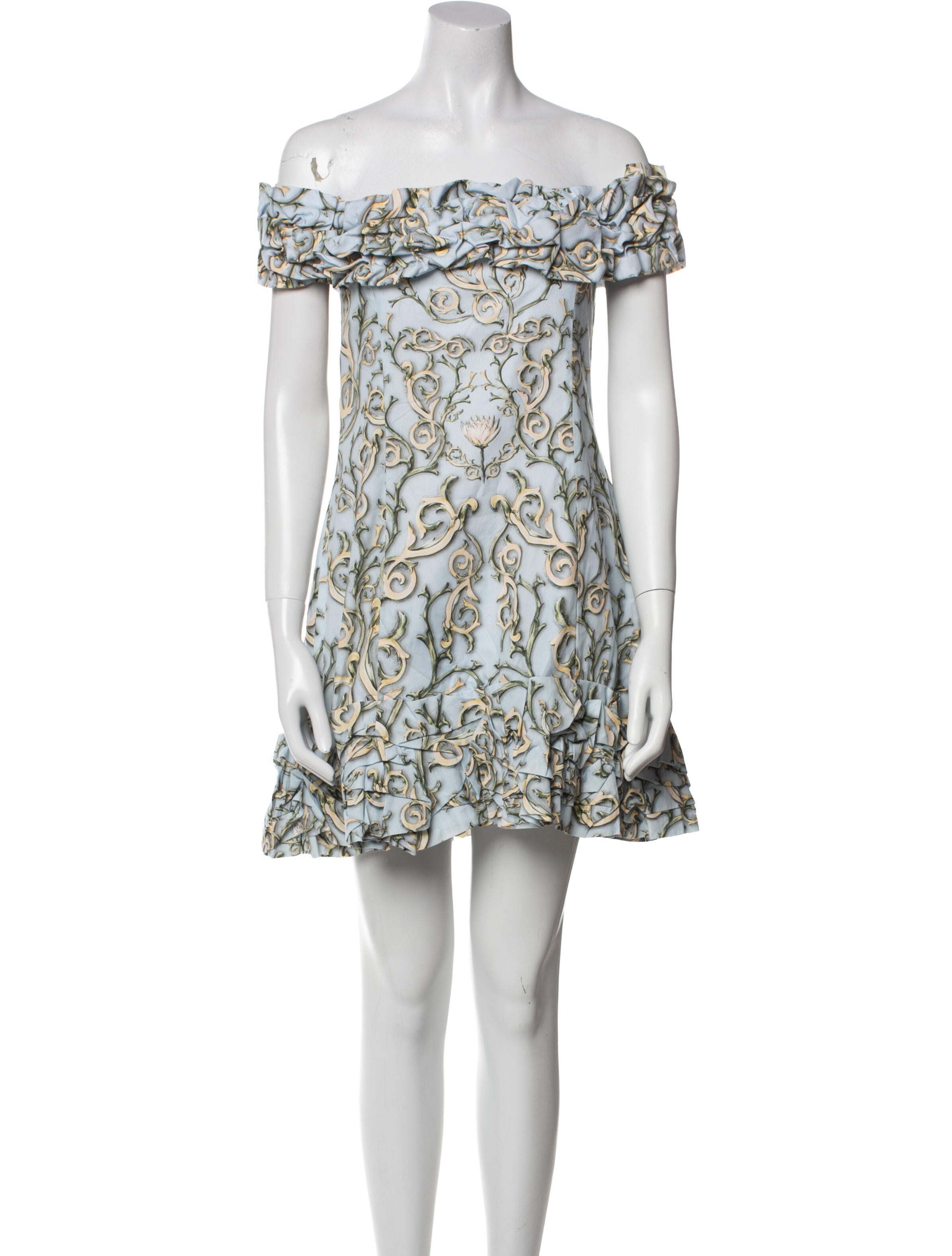 Agua Bendita Printed Mini Dress