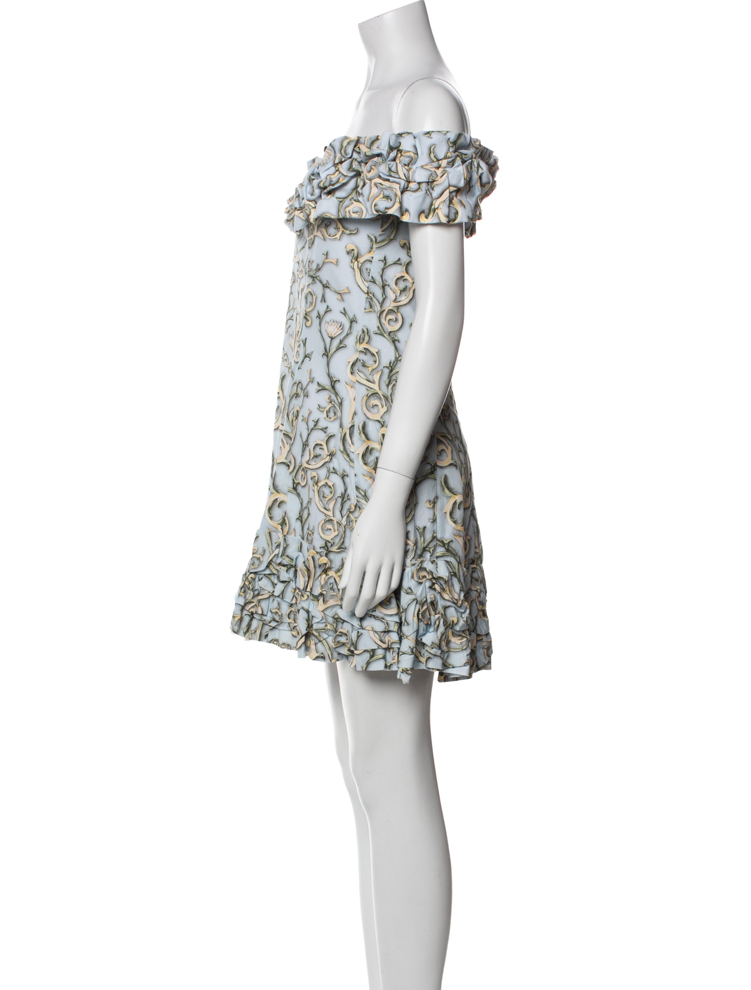 Agua Bendita Printed Mini Dress