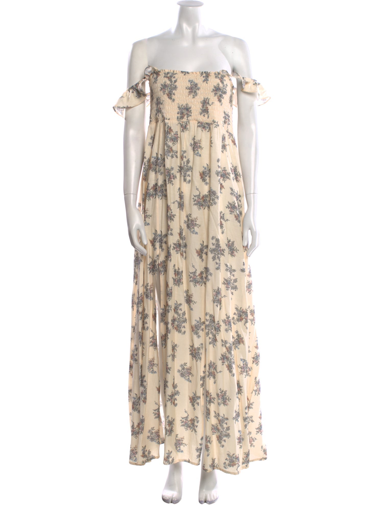 Agua Bendita Floral Print Long Dress