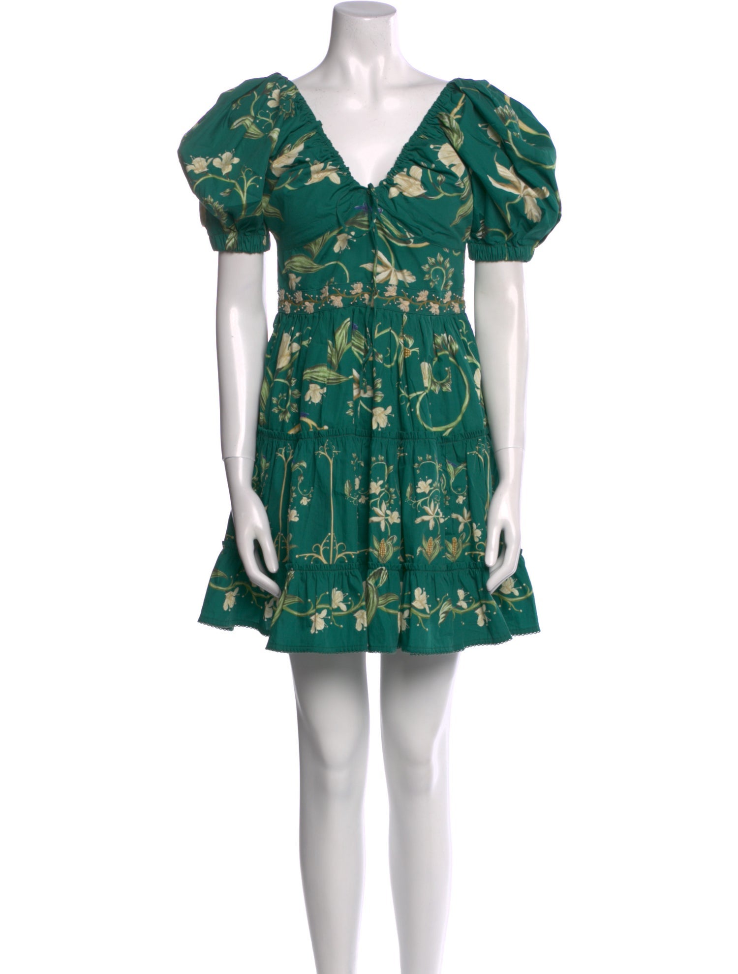 Agua Bendita Floral Print Mini Dress