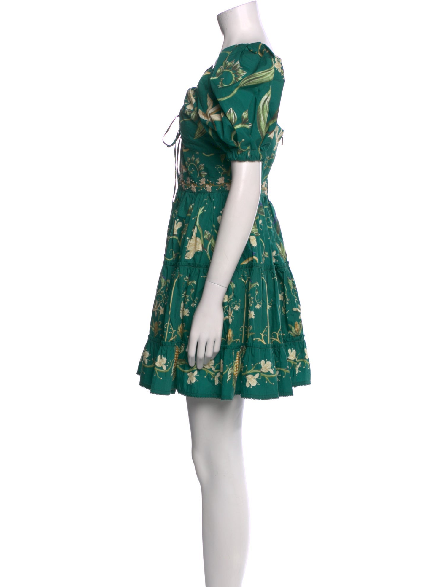 Agua Bendita Floral Print Mini Dress