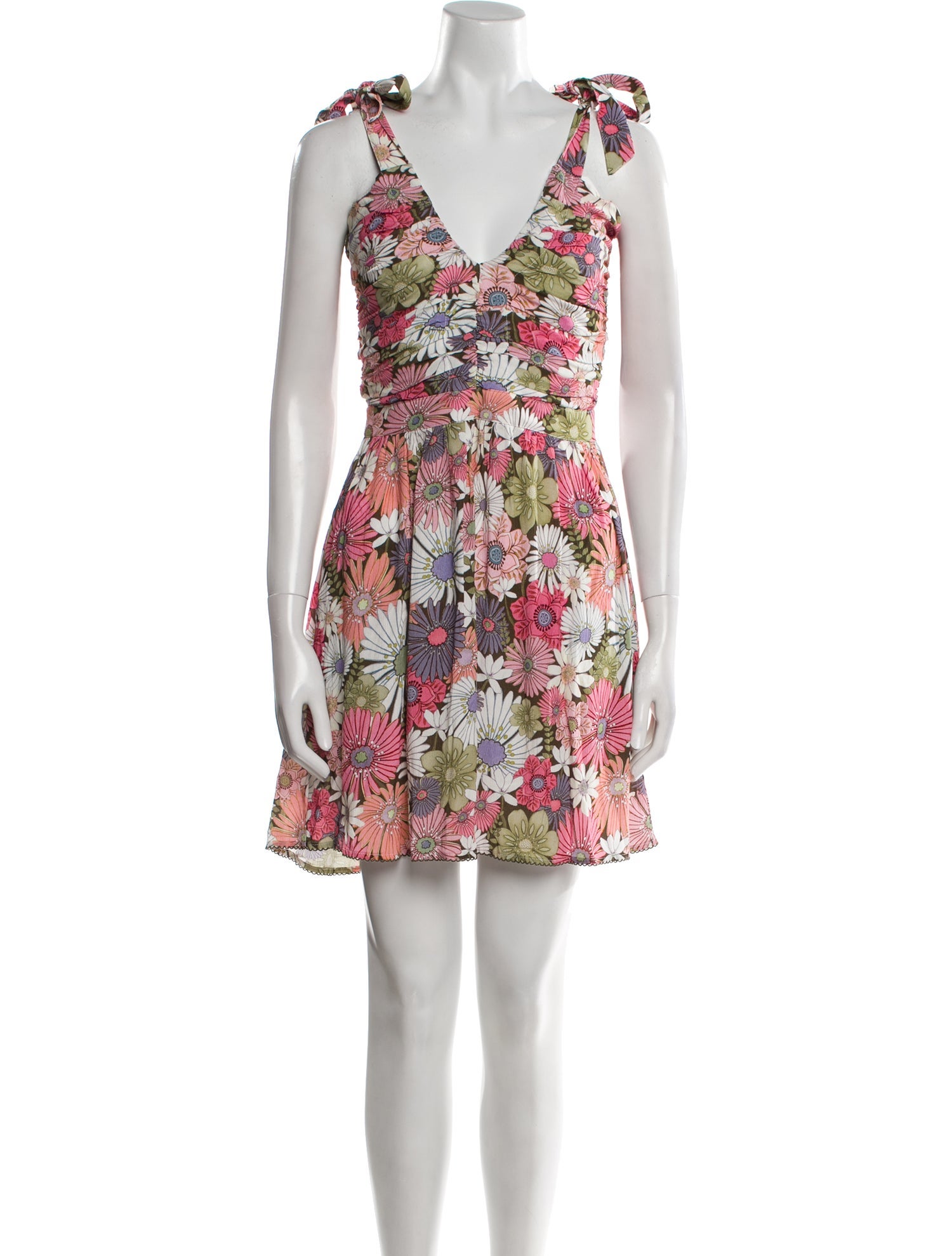 Agua Bendita Floral Print Mini Dress