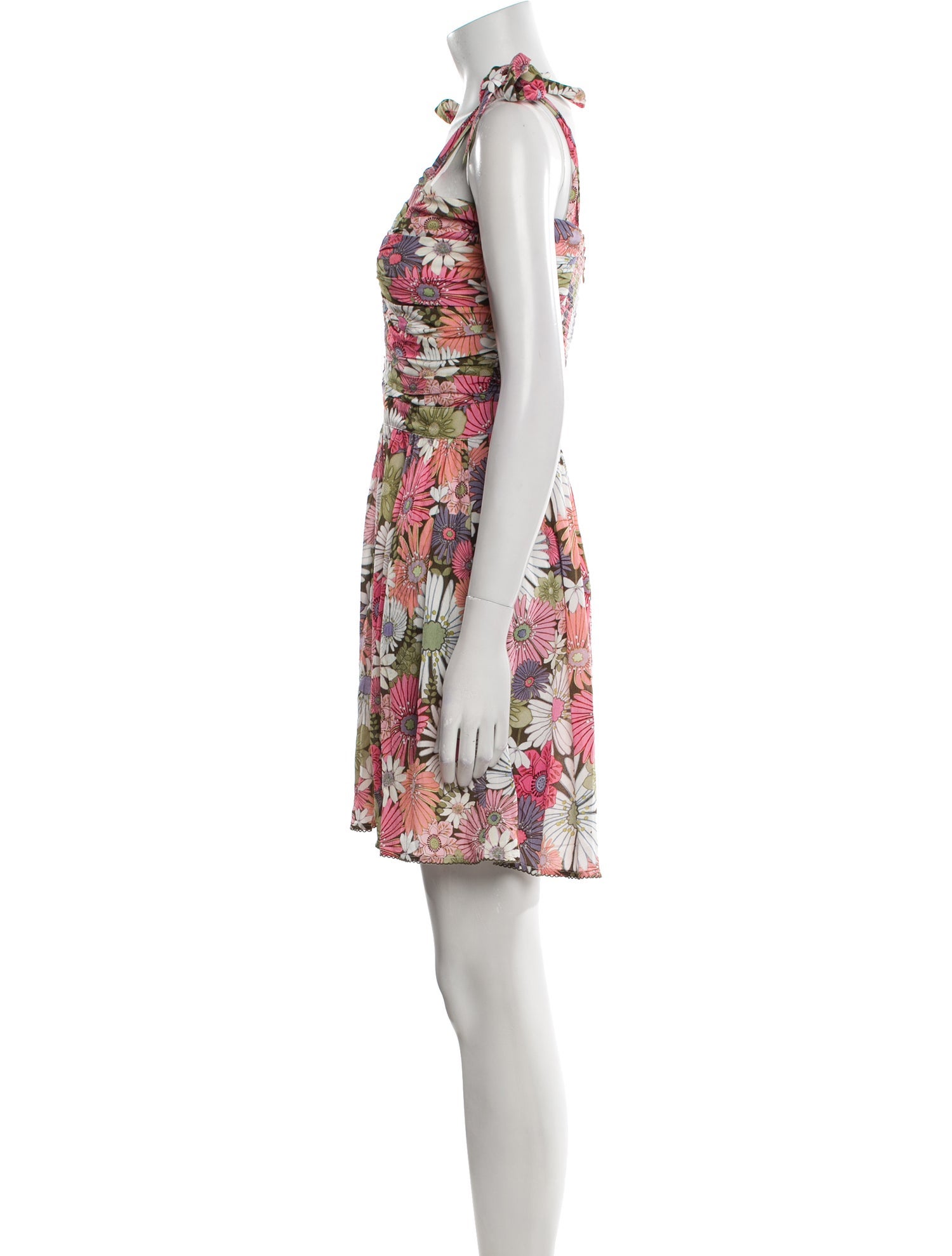 Agua Bendita Floral Print Mini Dress