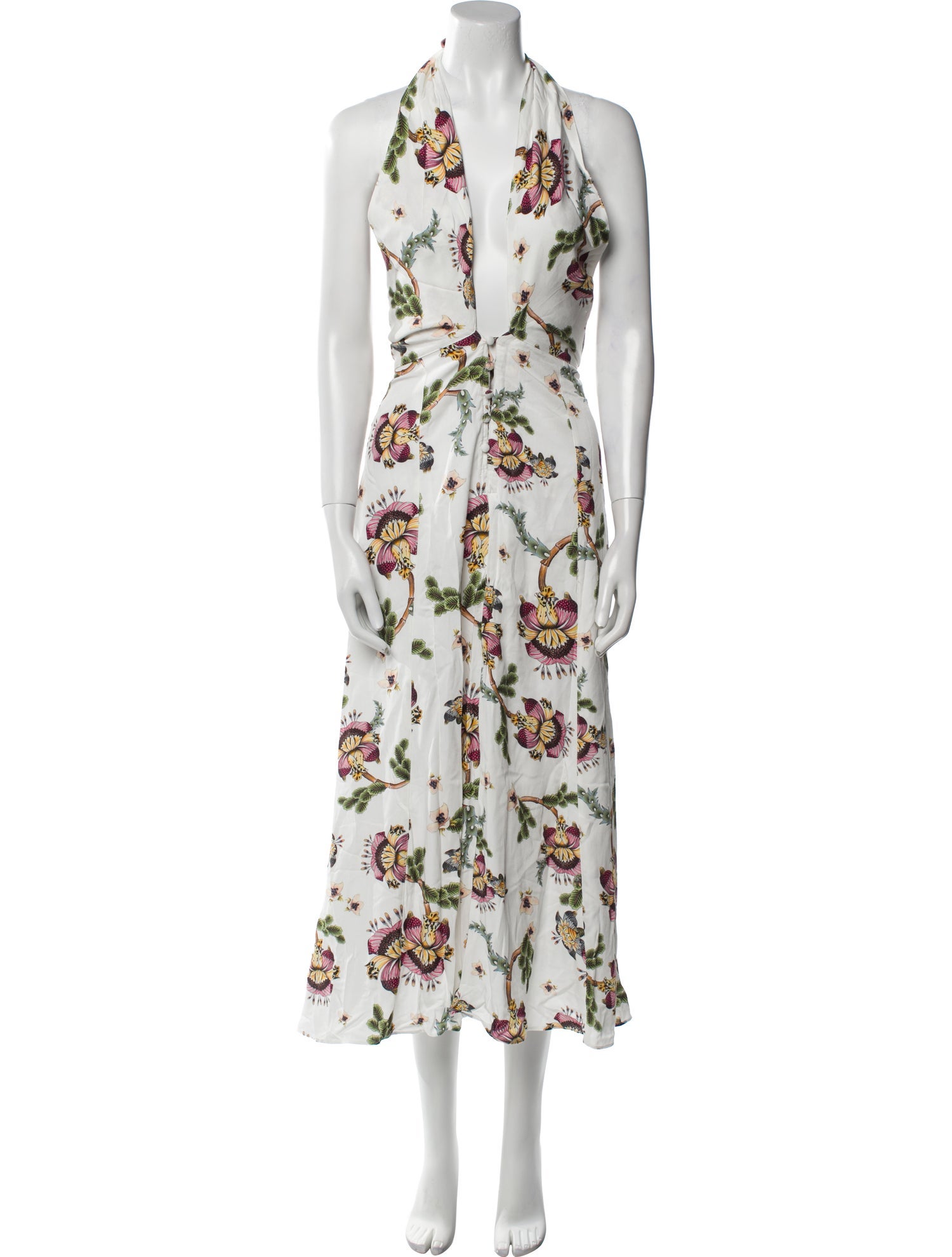 Agua Bendita Floral Print Long Dress