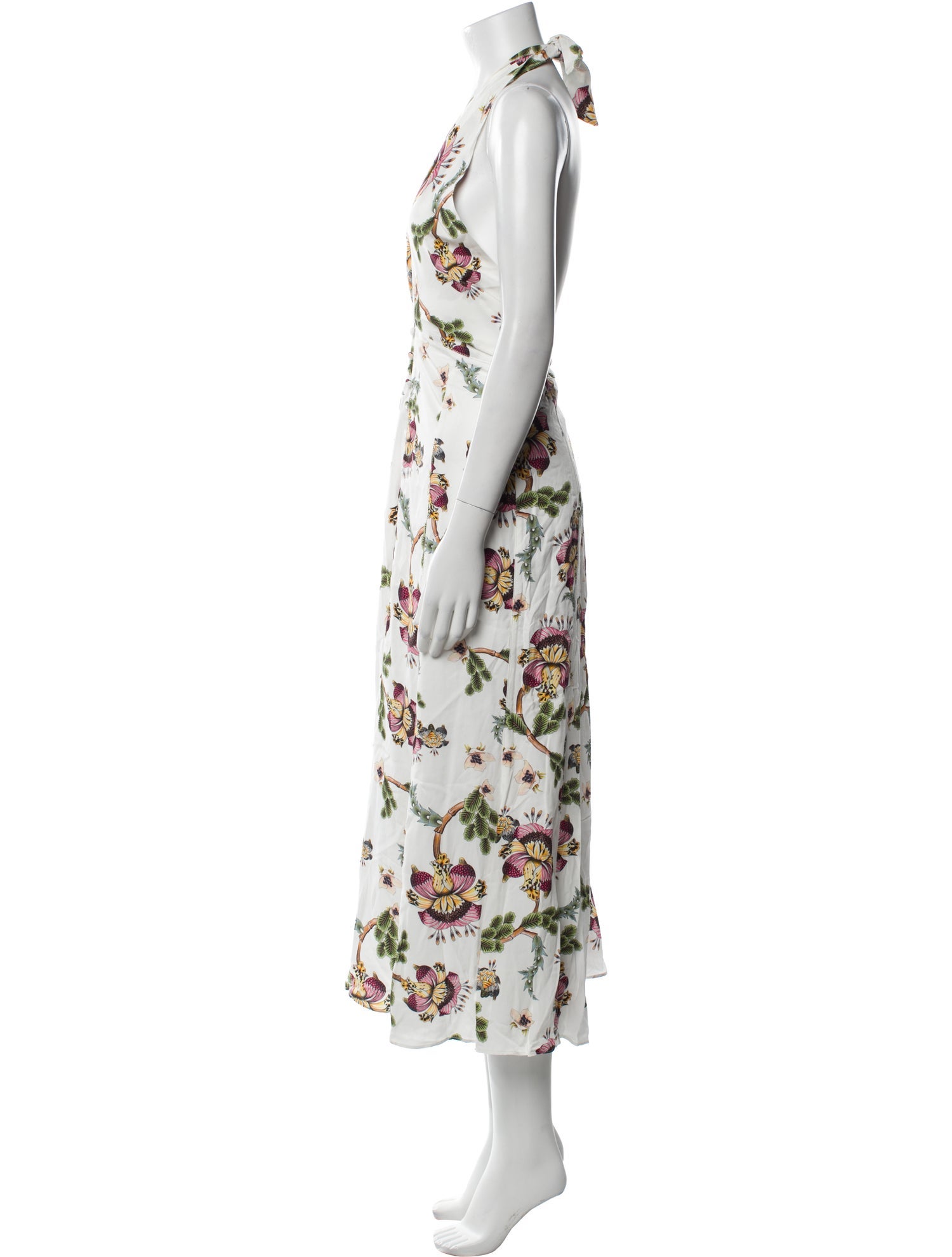 Agua Bendita Floral Print Long Dress