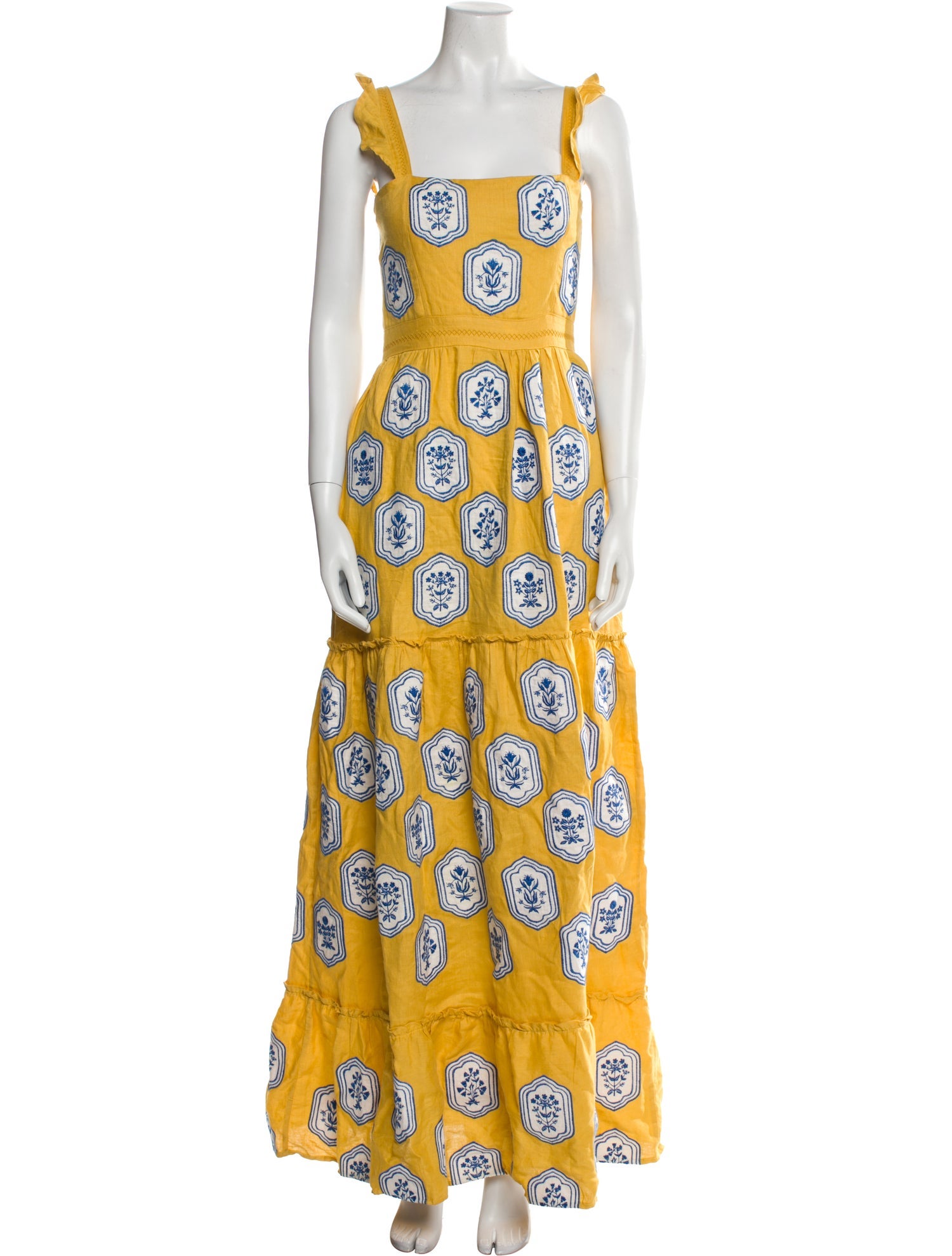 Agua Bendita Linen Long Dress