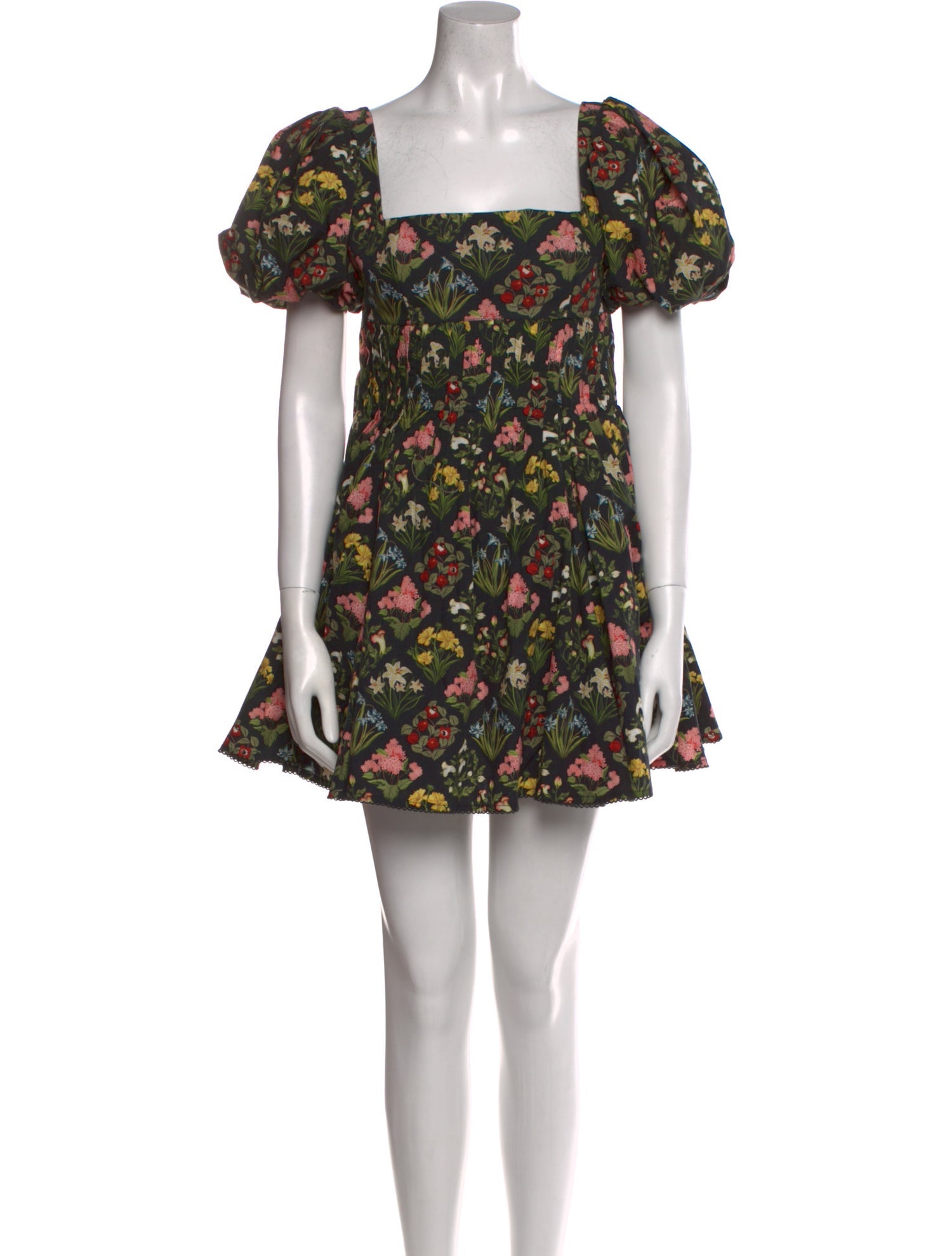 Agua Bendita Floral Print Mini Dress