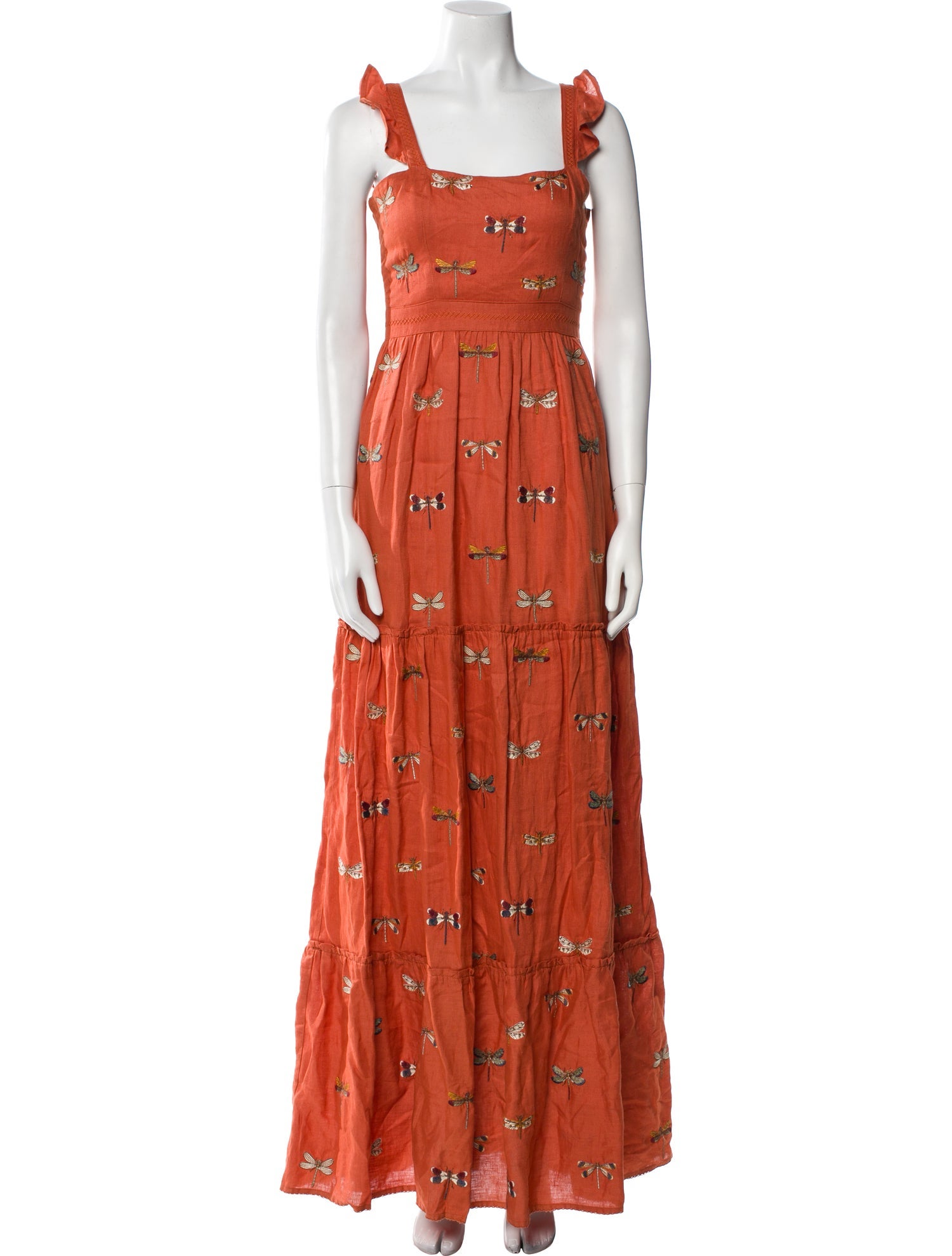 Agua Bendita Linen Long Dress