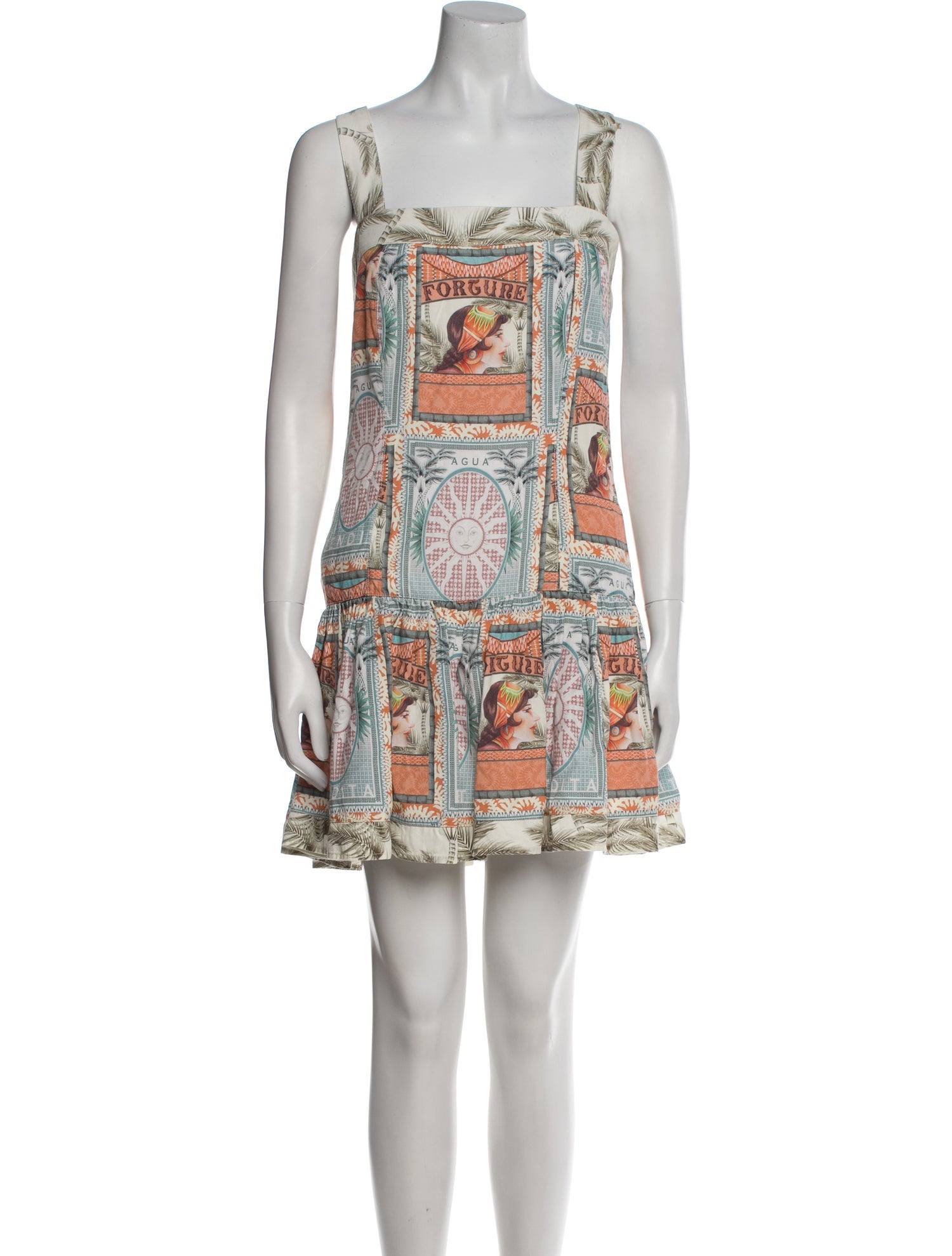 Agua Bendita Printed Mini Dress