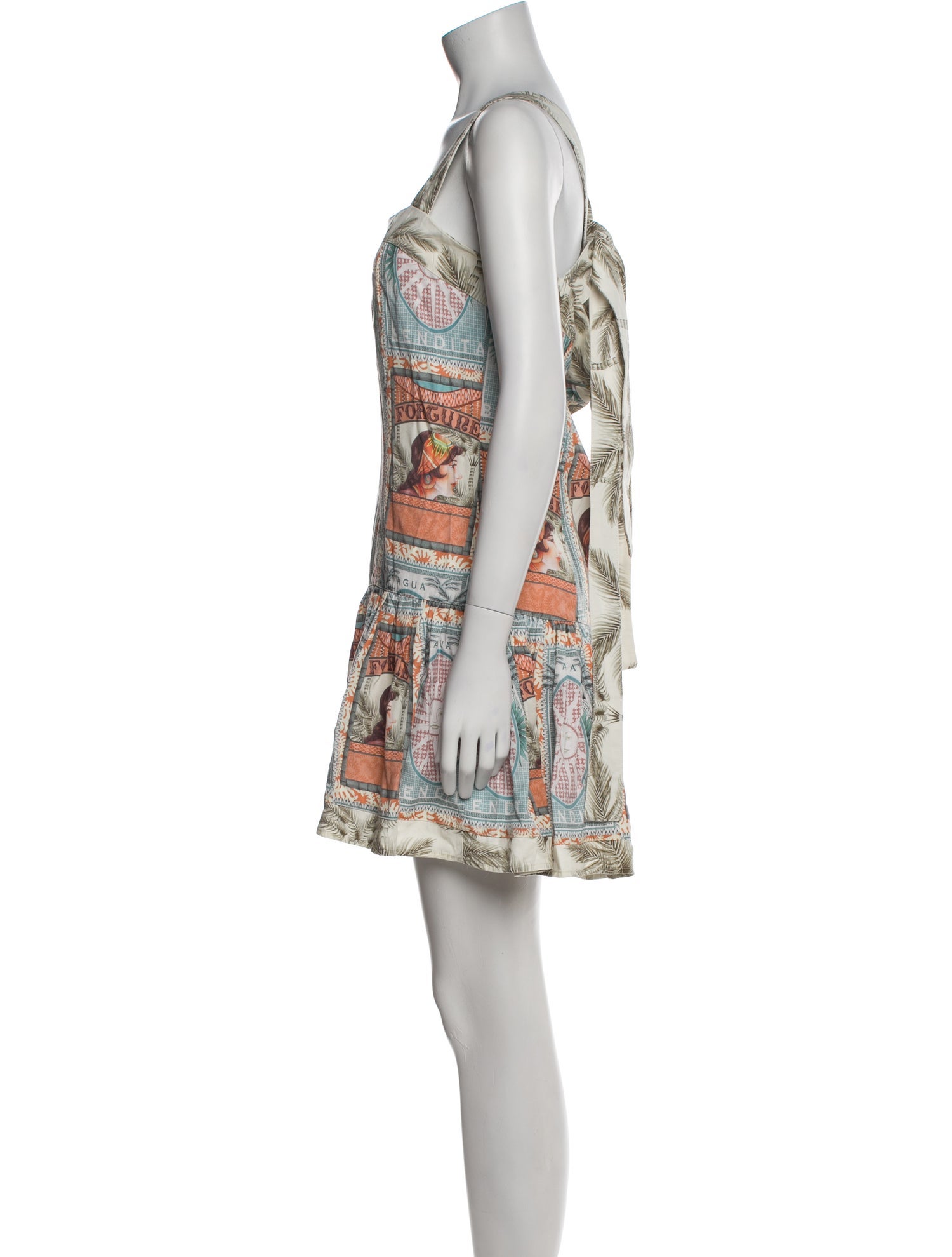 Agua Bendita Printed Mini Dress