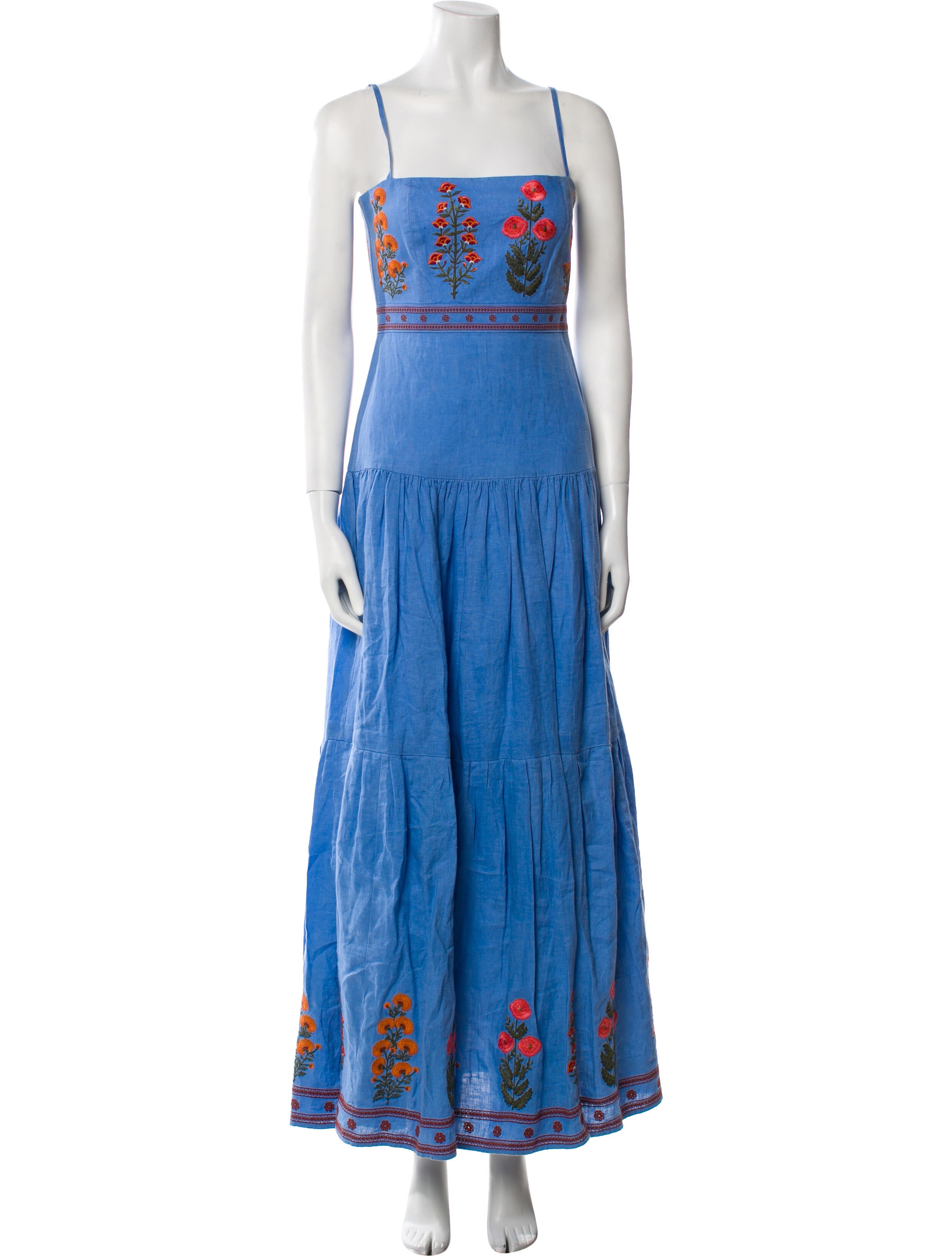 Agua Bendita Linen Long Dress