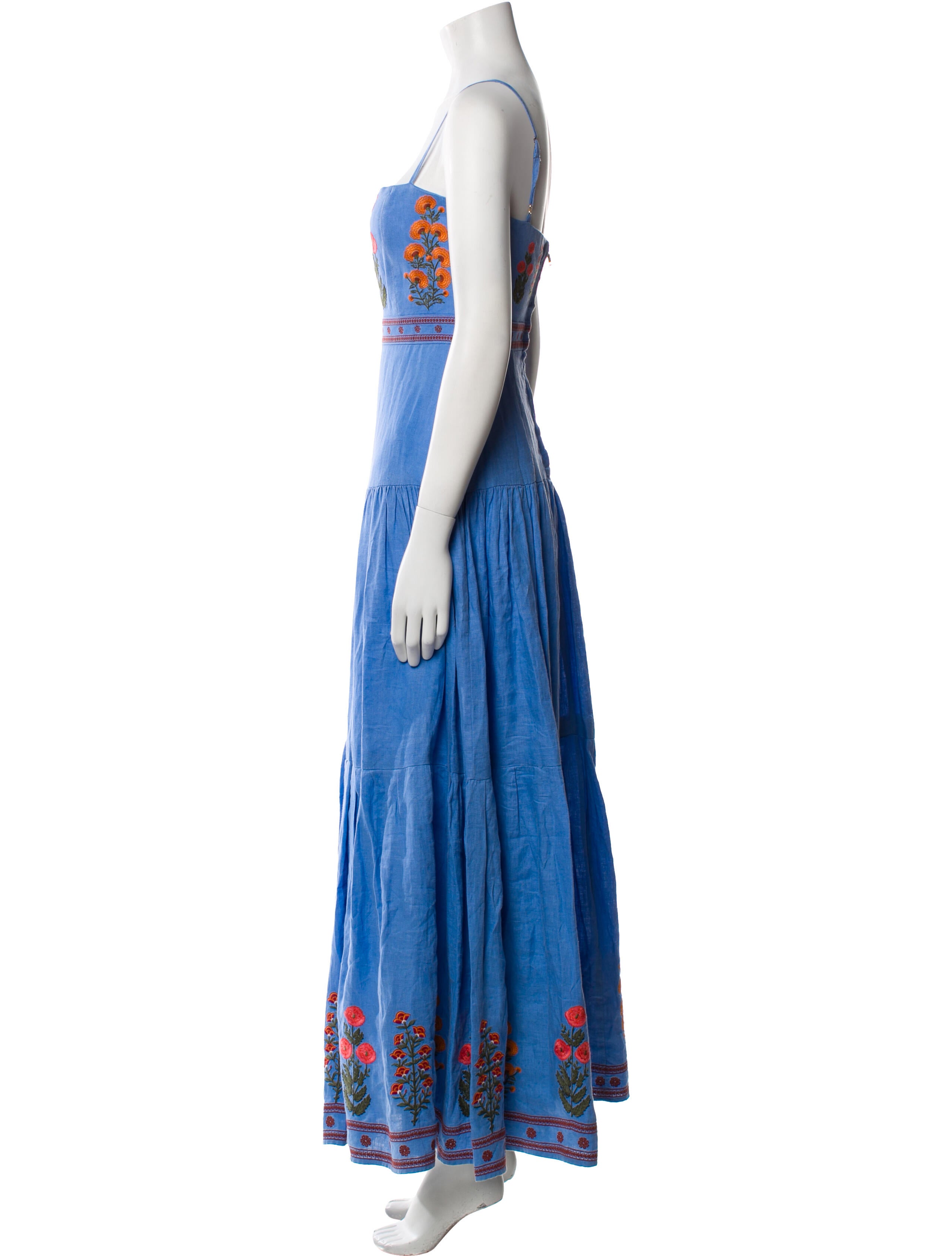 Agua Bendita Linen Long Dress